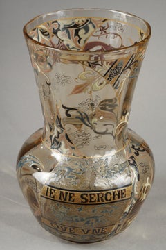 Speaking glass Vase "Je ne cherche qu'une"