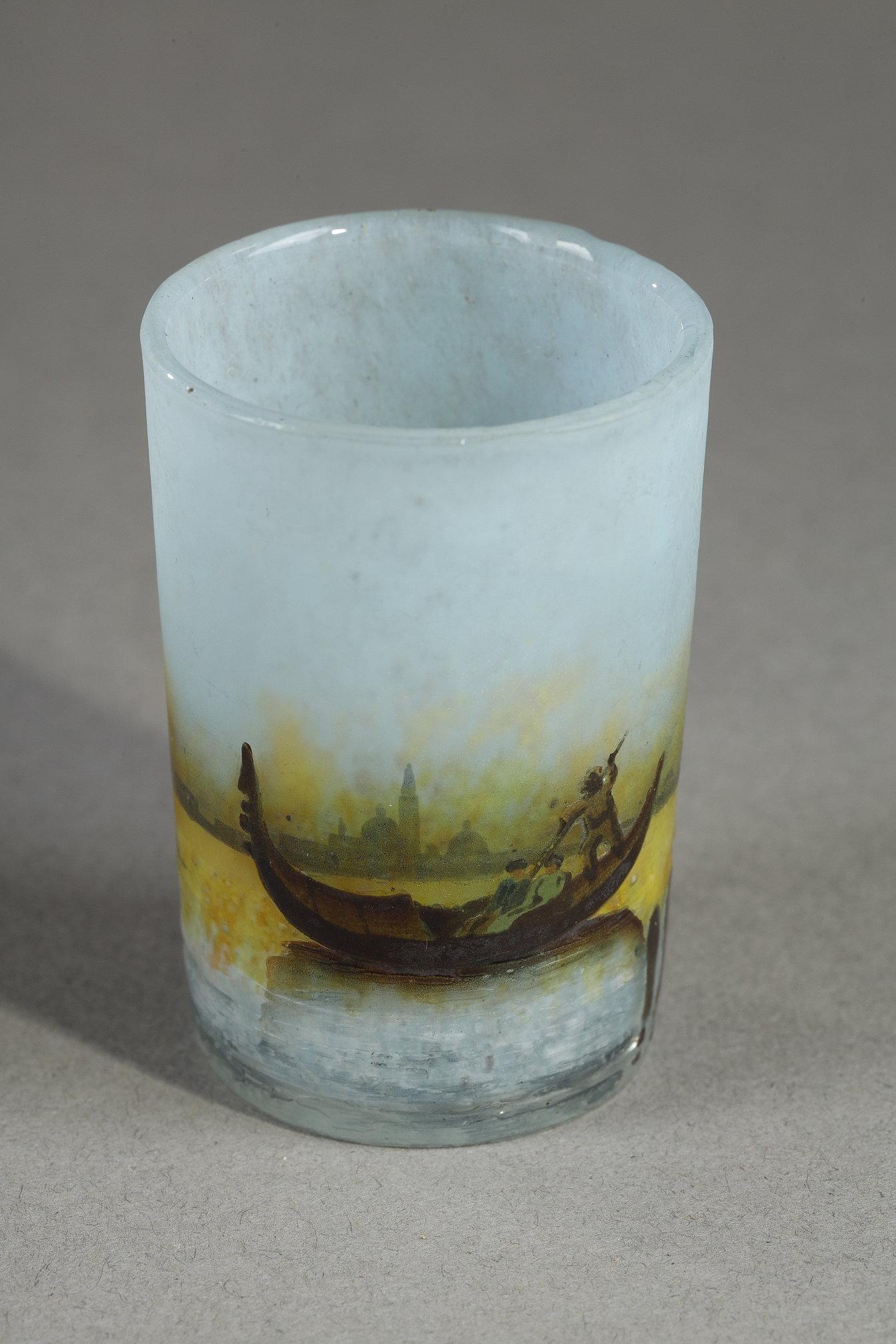 Miniature with Venetian landscape For Sale 4