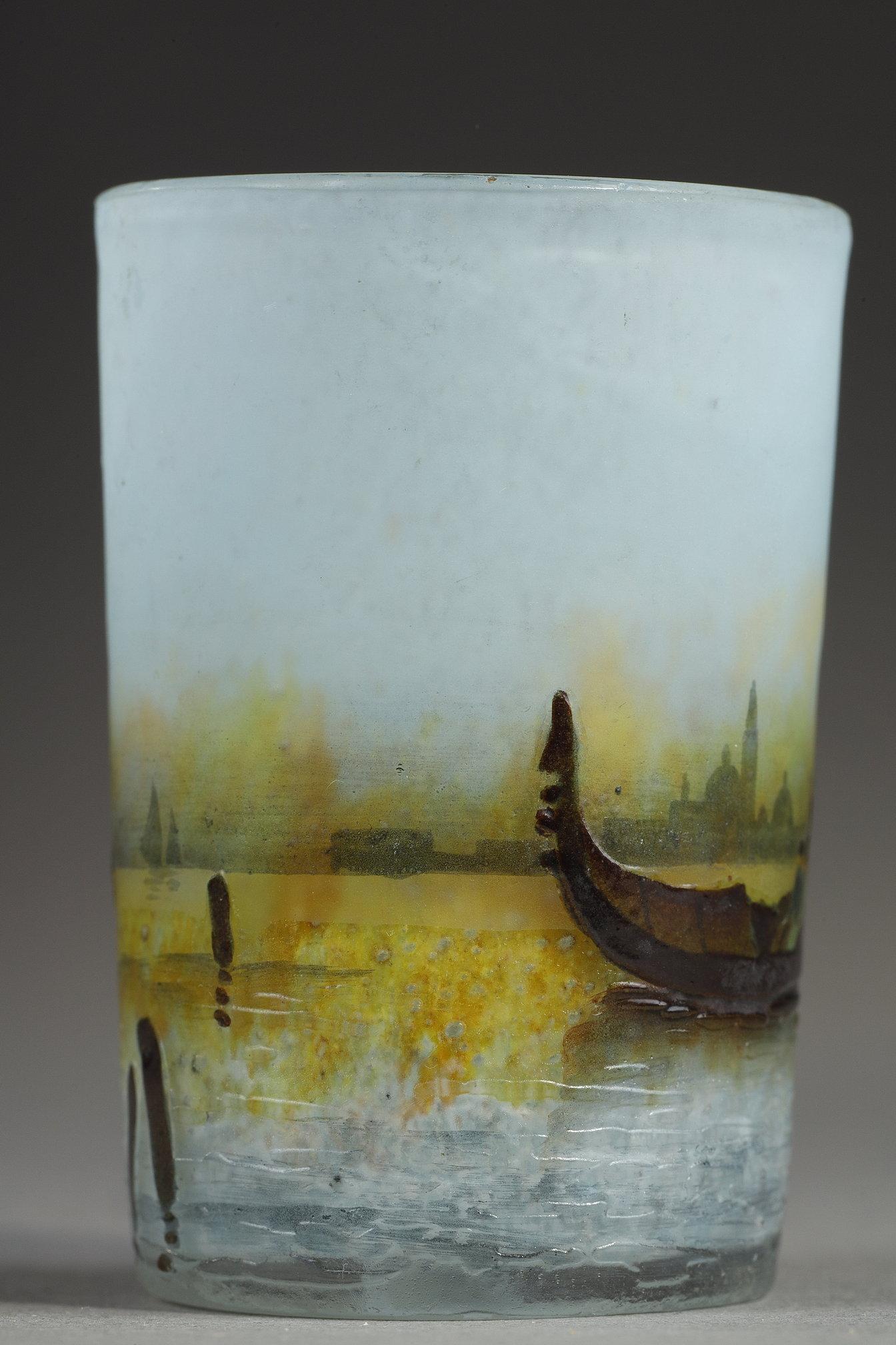 Miniature with Venetian landscape For Sale 2