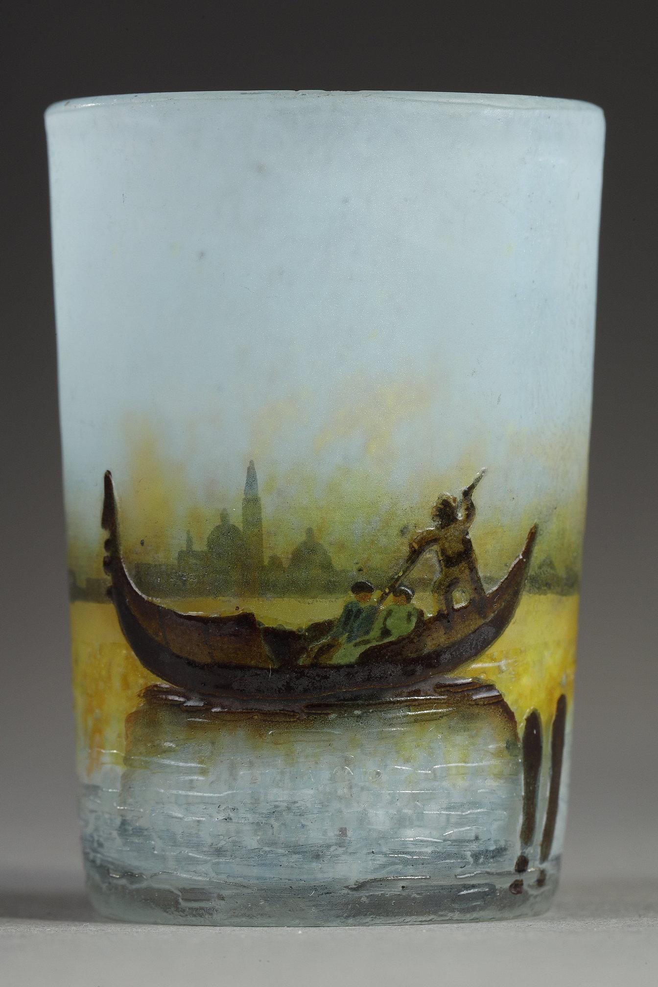 Miniature with Venetian landscape For Sale 3