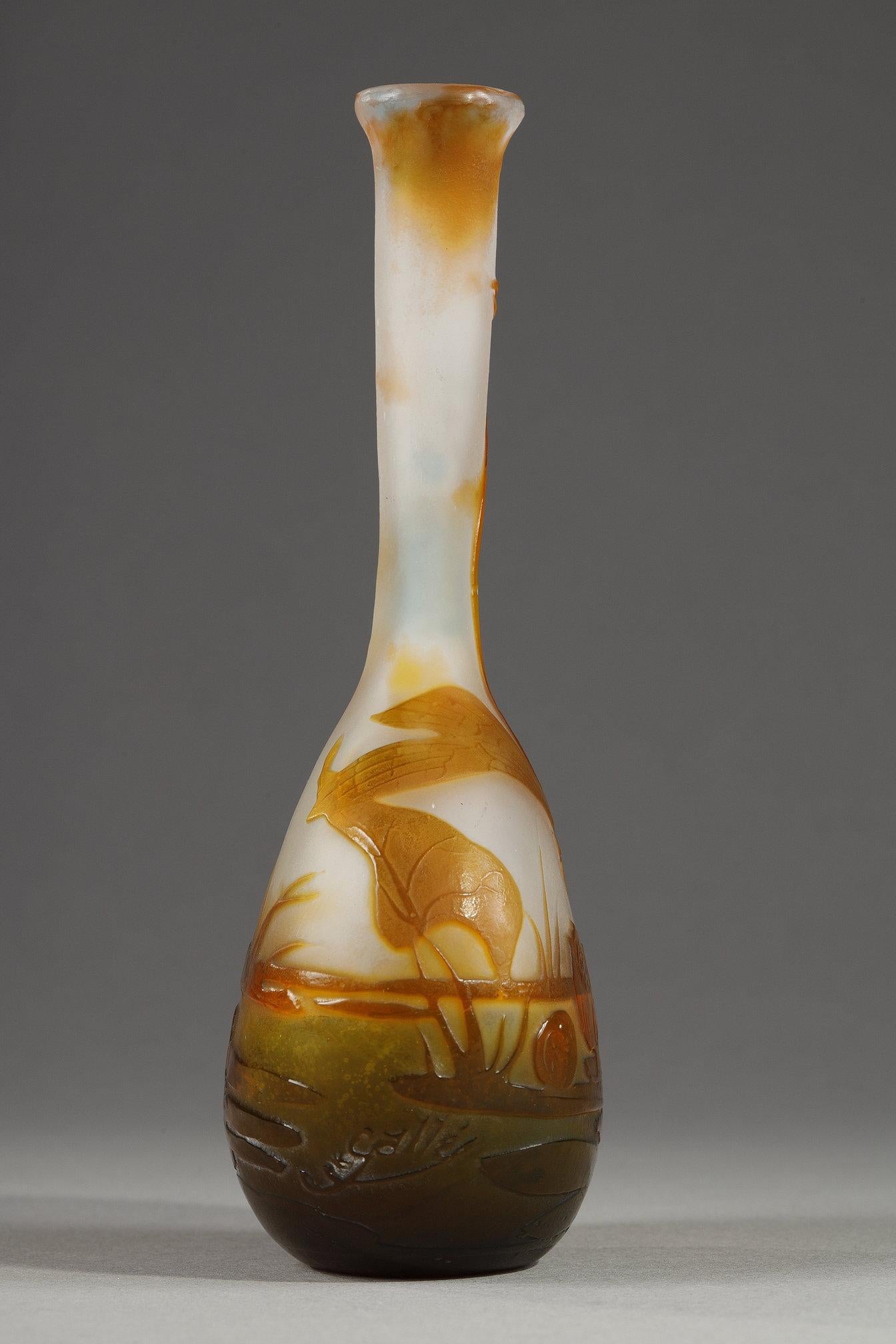 Vaso con castagnola - Art Art Nouveau di Émile Gallé