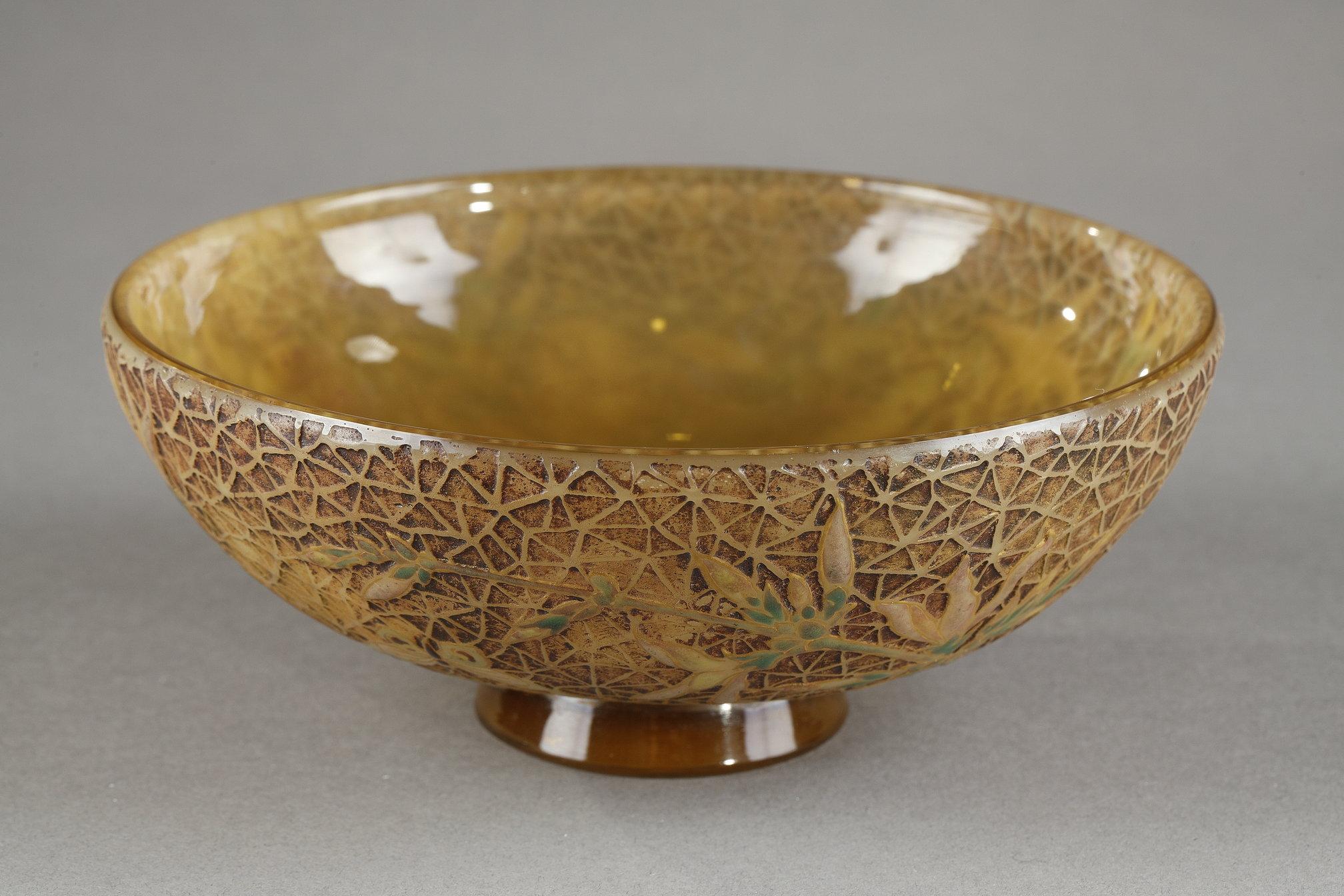 Cuenco con mariposas - Art Art Nouveau de Émile Gallé