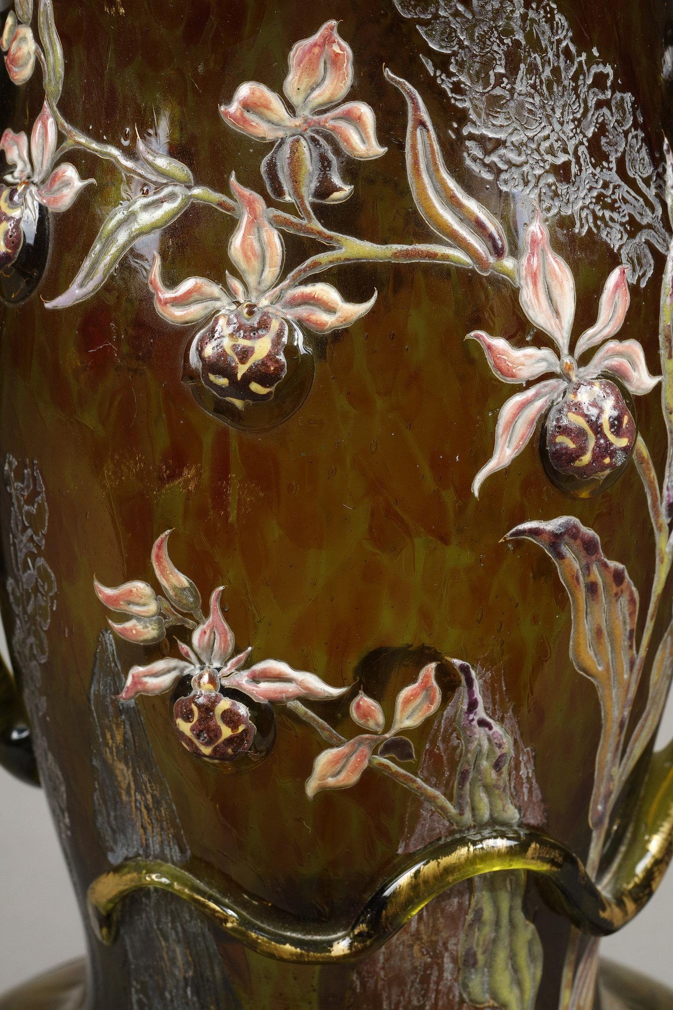 Cristallerie – Vase with Lady's Slipper
by Emile GALLE (1846-1904)

Vase known as 