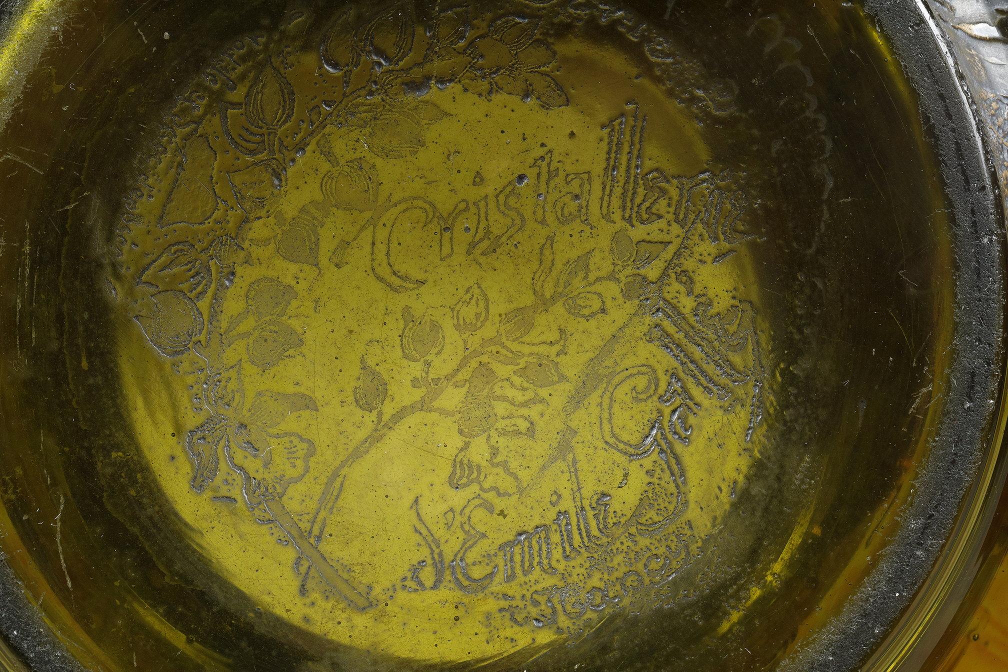 Cristallerie – Vase with Lady's Slipper For Sale 10