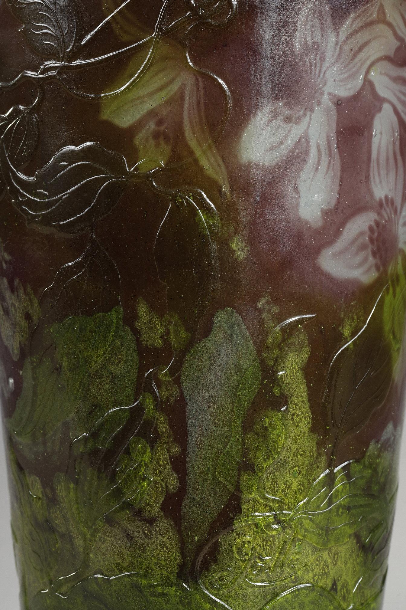 Vase with Clematis - Art Nouveau Art by Émile Gallé