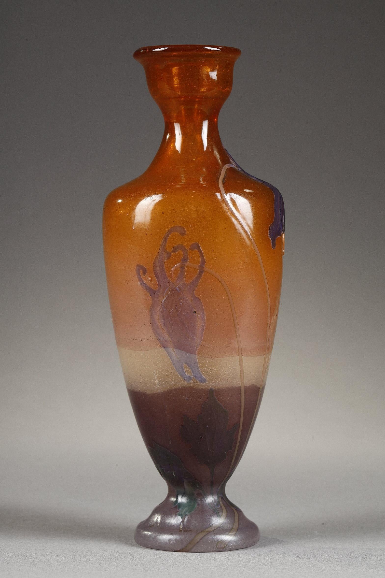 Vase "Marquetry with Columbines" - Art di Émile Gallé