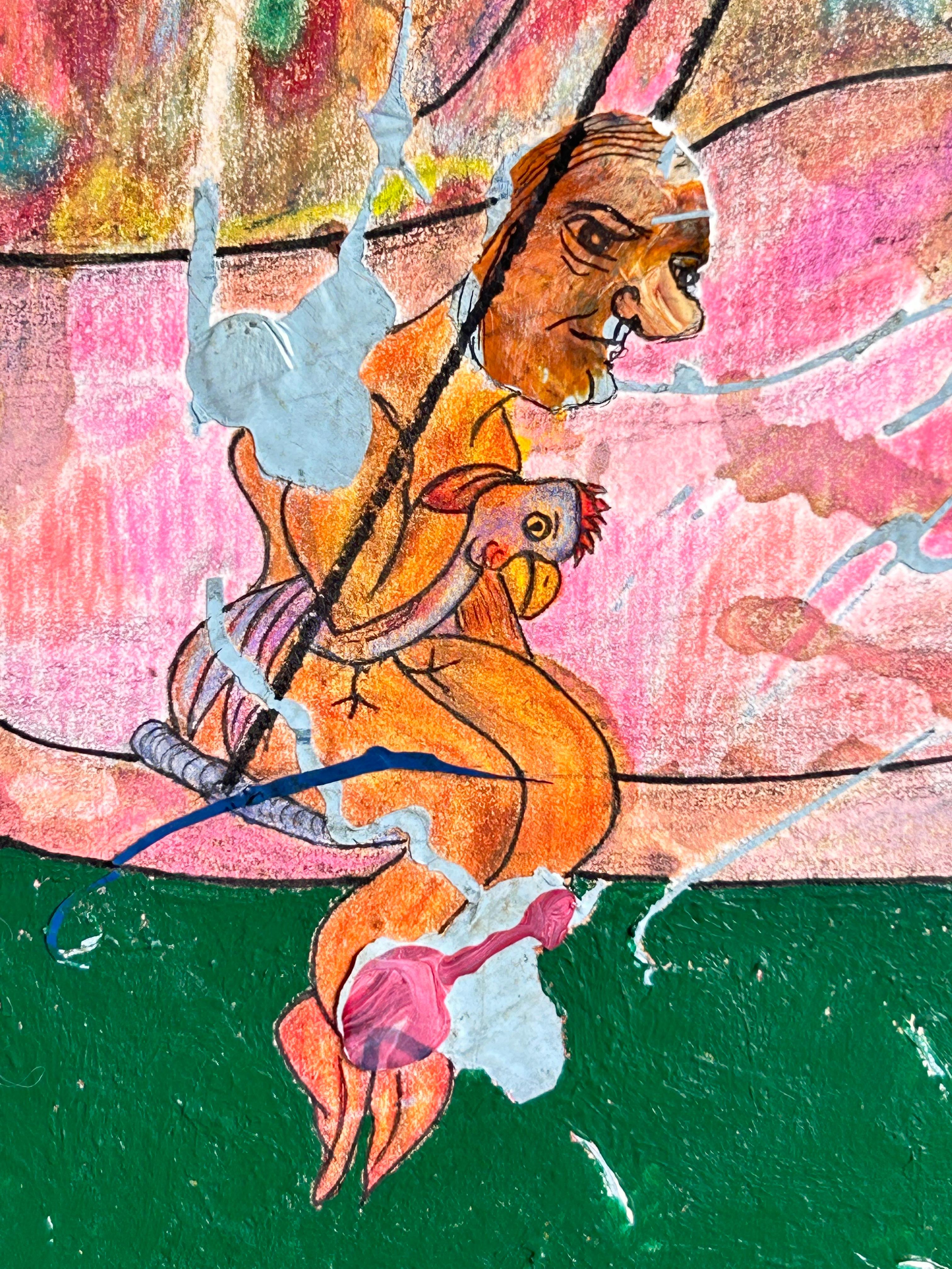 „Old love, new love“ Zeichnung, Acryl, Tinte und Buntstifte von L-Xiua 1