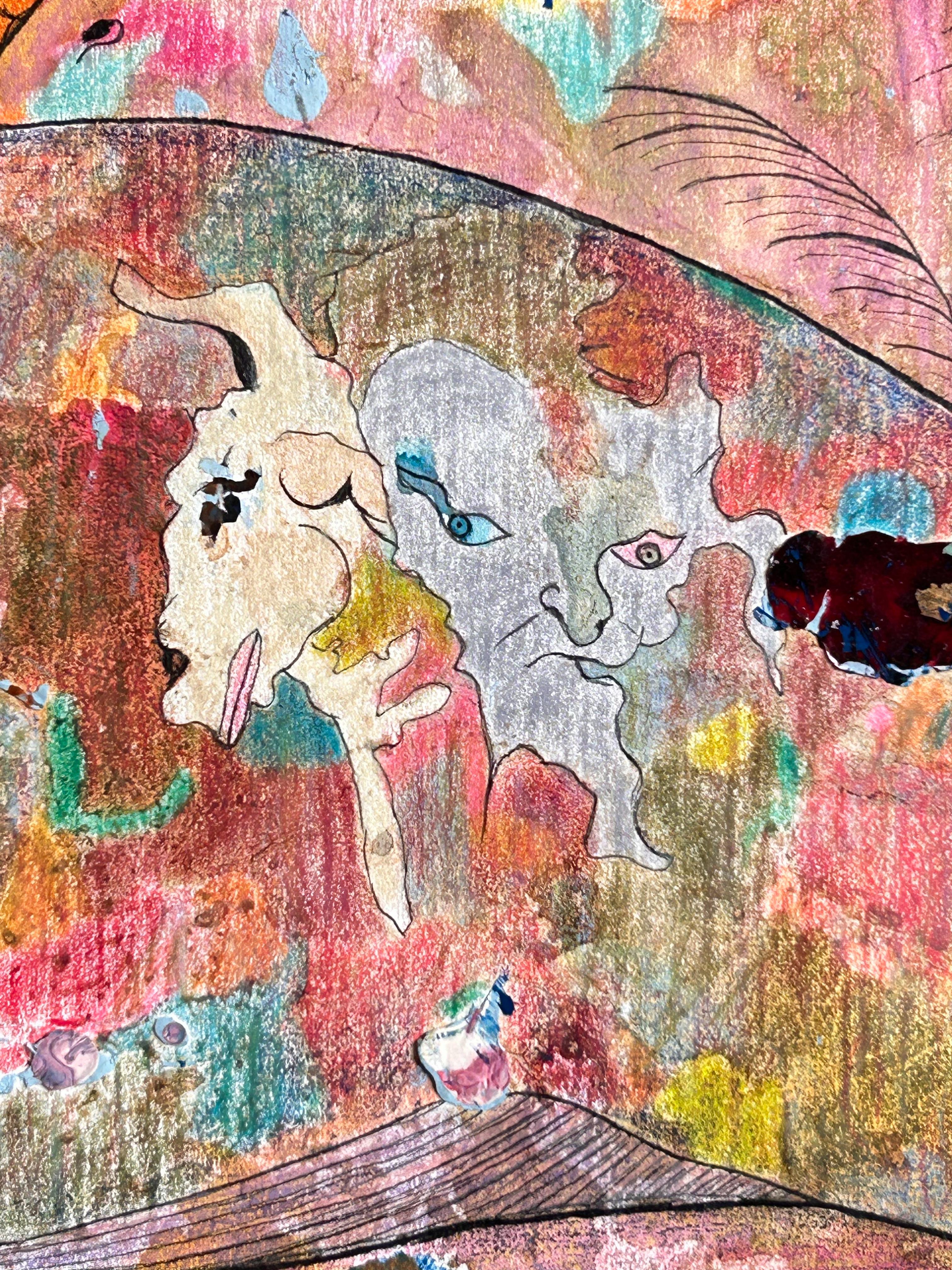 „Old love, new love“ Zeichnung, Acryl, Tinte und Buntstifte von L-Xiua 3