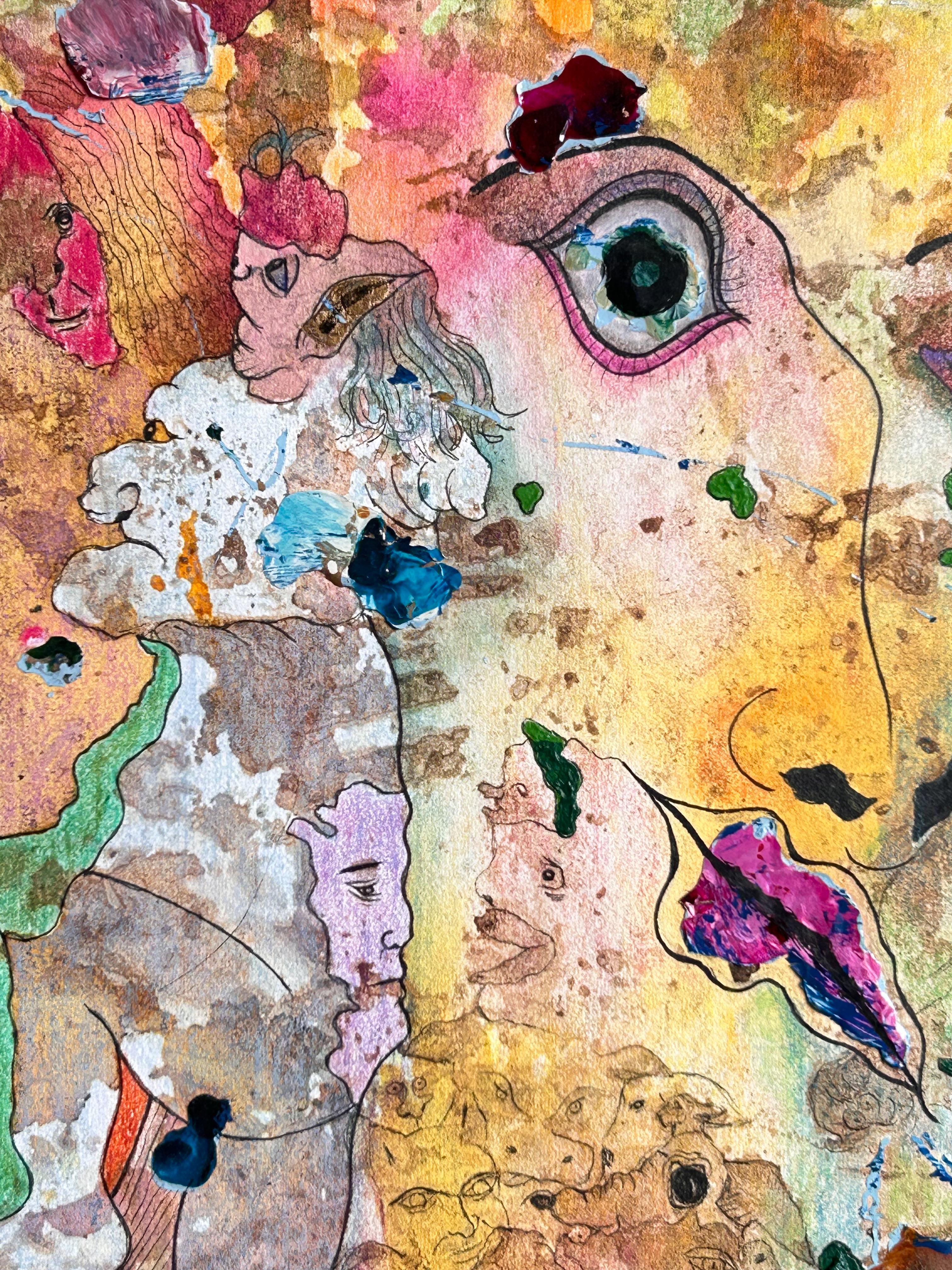 „Old love, new love“ Zeichnung, Acryl, Tinte und Buntstifte von L-Xiua 4