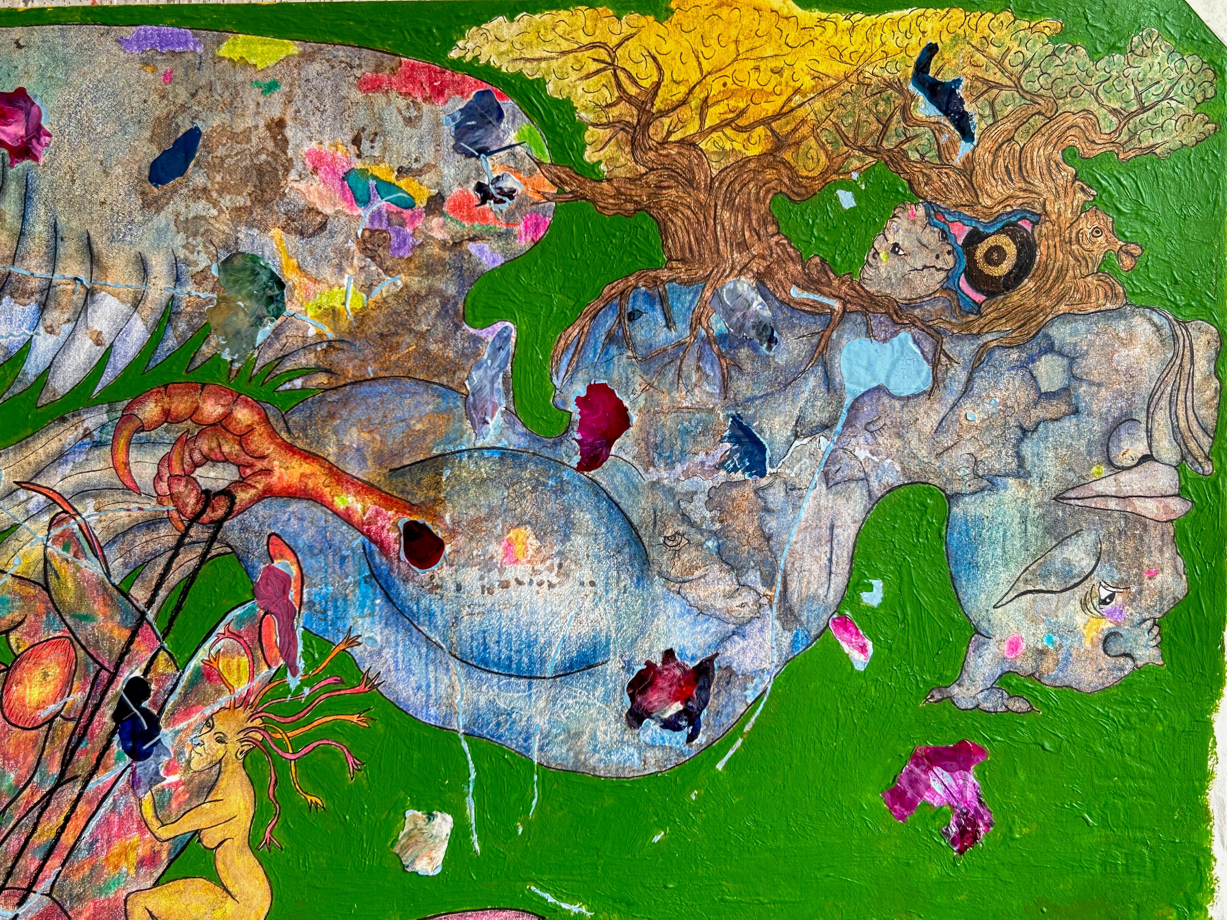 „Old love, new love“ Zeichnung, Acryl, Tinte und Buntstifte von L-Xiua 10