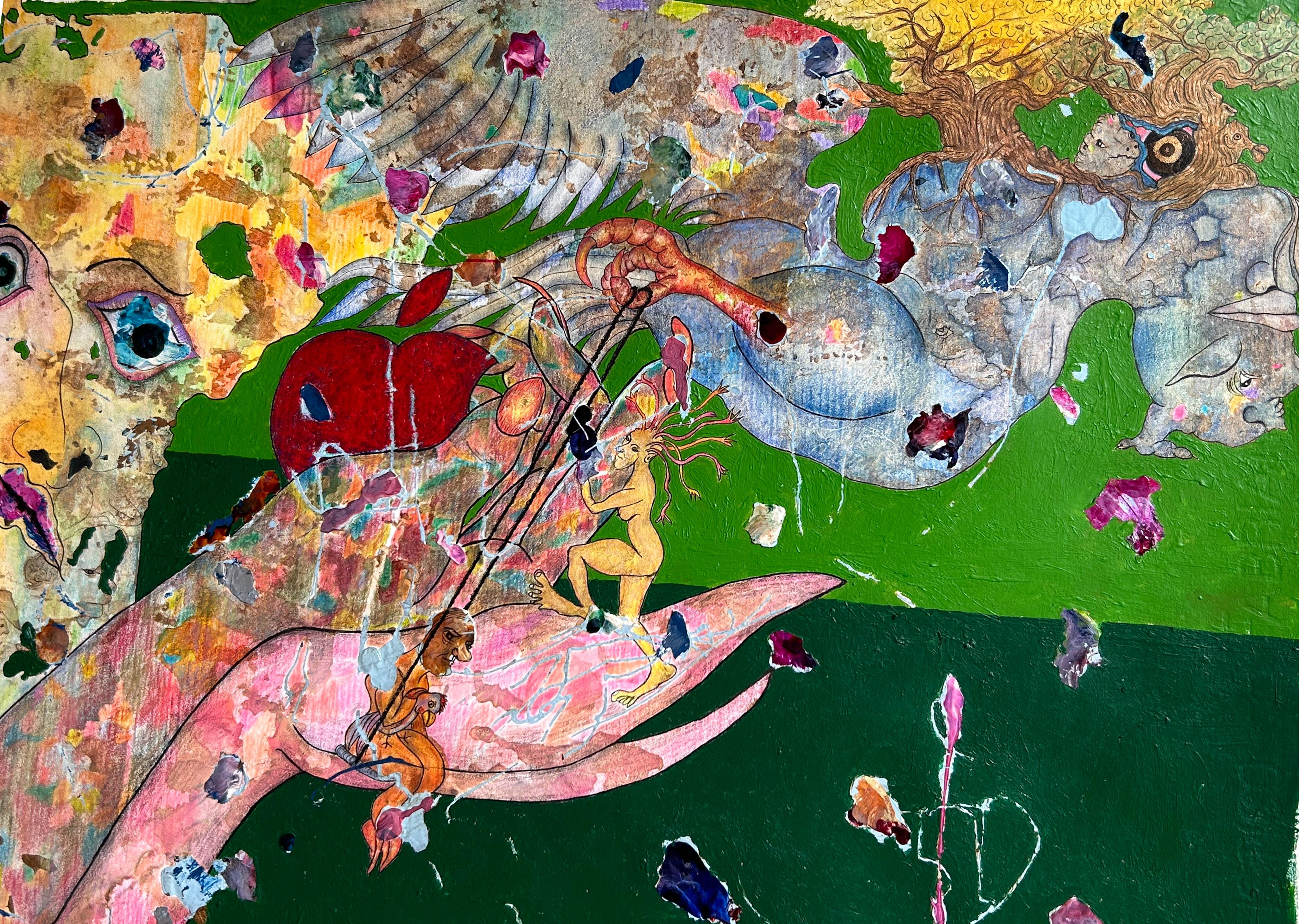„Old love, new love“ Zeichnung, Acryl, Tinte und Buntstifte von L-Xiua 12
