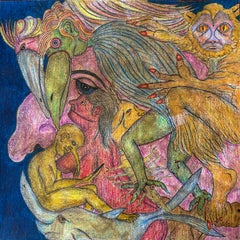 The Gifts of Patience (Les dons de la patience). Dessins, barre d'huile, encre et crayons de couleur