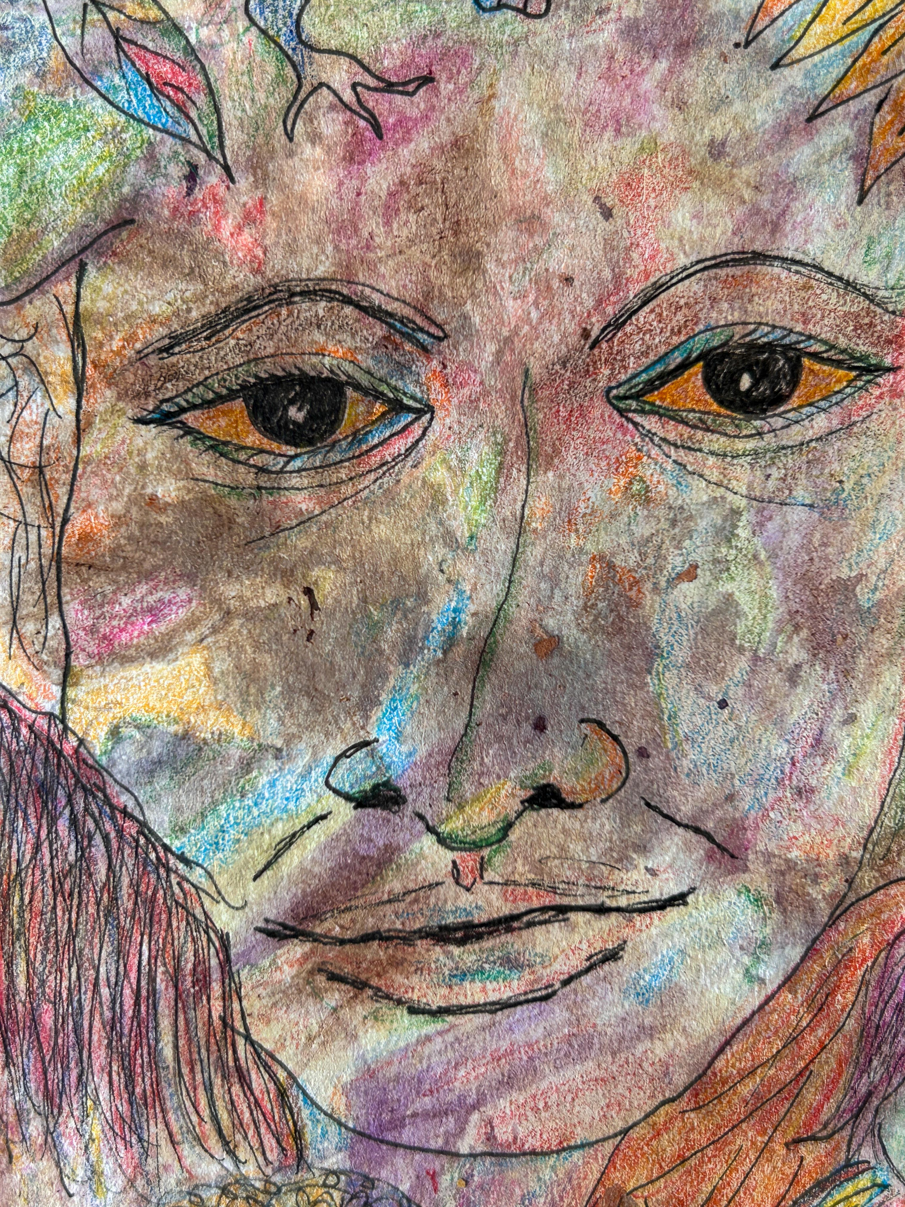 Drawing, Ink And Colored Pencils On Paper. 
