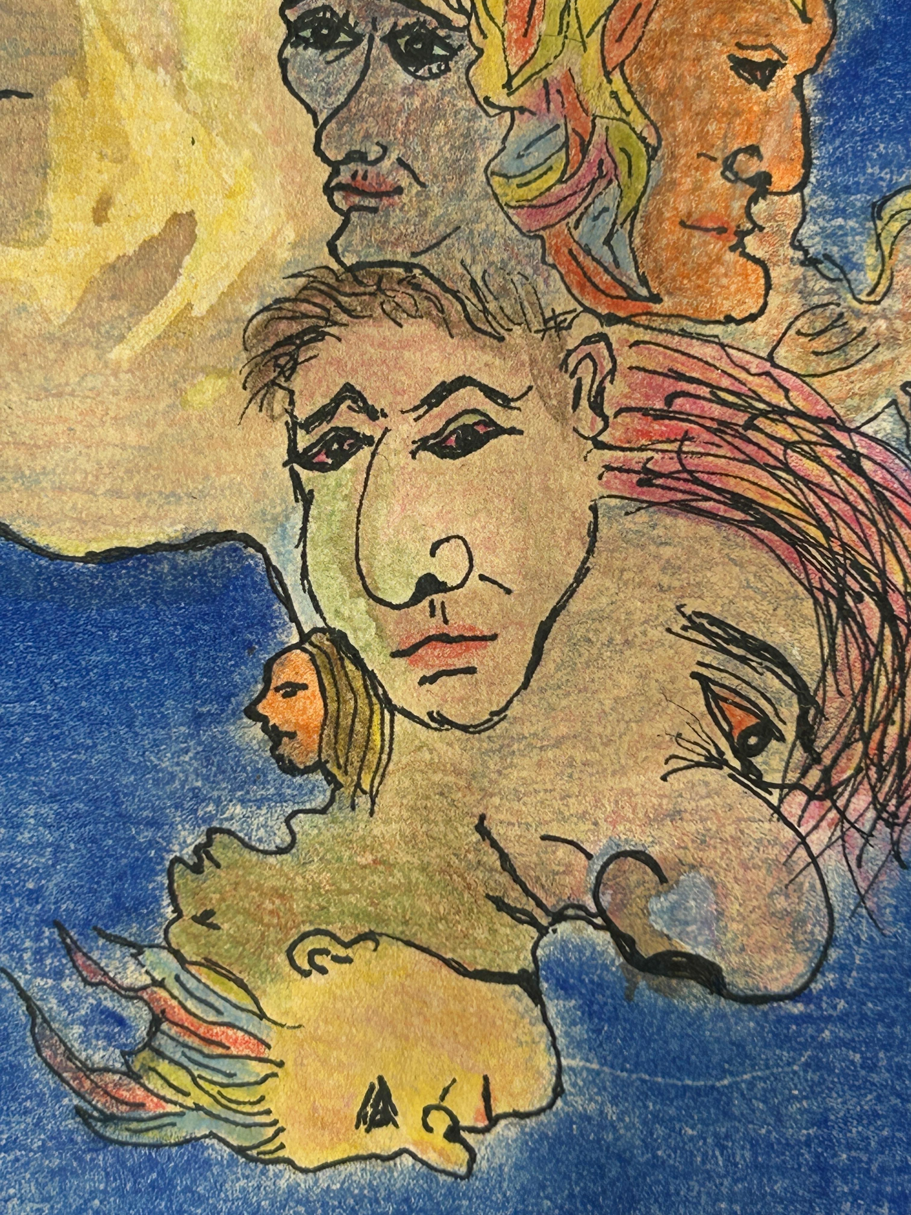 Disegno, pastello, matita, petali di fiori, colore e inchiostro su carta.

La base di questo disegno è una normale carta gialla da 80 grammi. Come primo processo di disegno utilizzo tinture naturali ricavate da fiori, erbe, foglie e corteccia