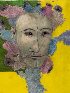 Disegno contemporaneo a matita colorata. Senza titolo