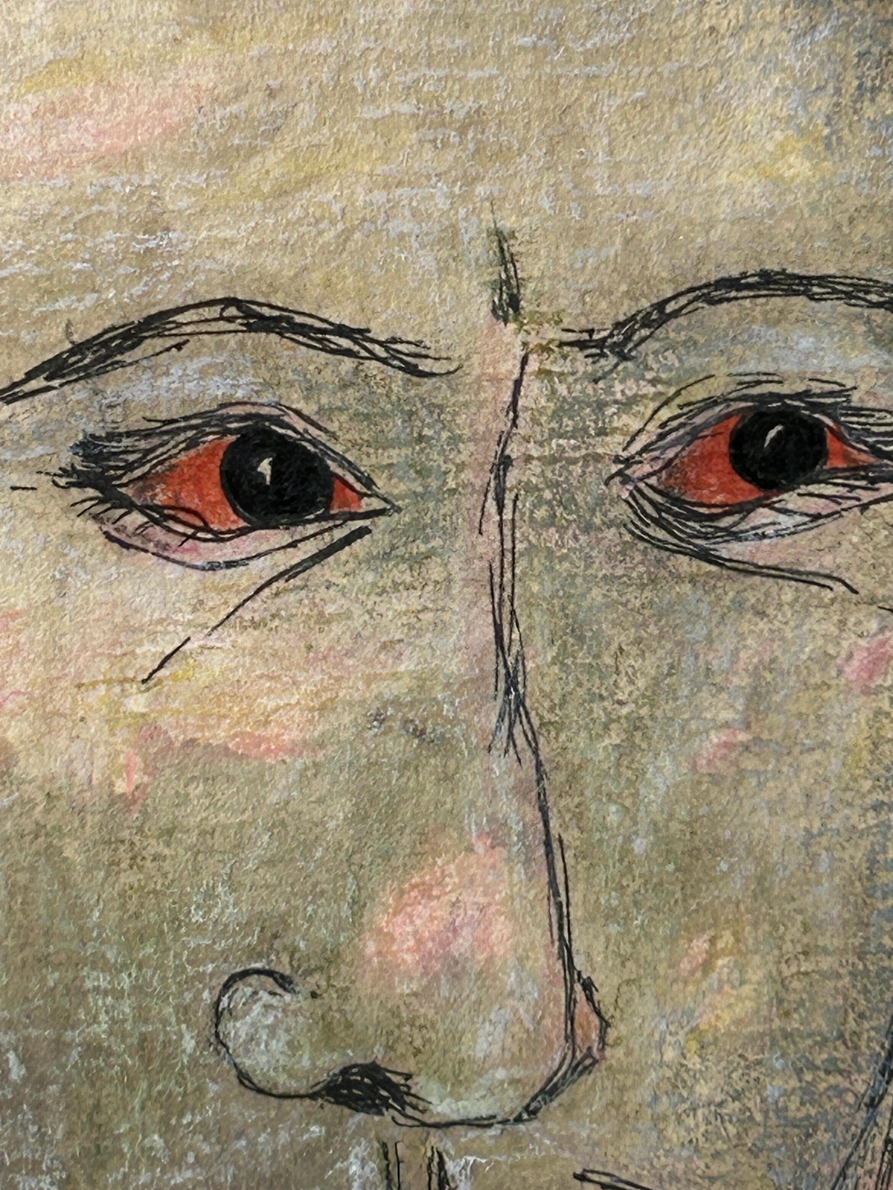 Zeitgenössische Buntstiftzeichnung. Unbenannt (Surrealismus), Art, von Luis Alexander Rodríguez (Ie-Xiua)