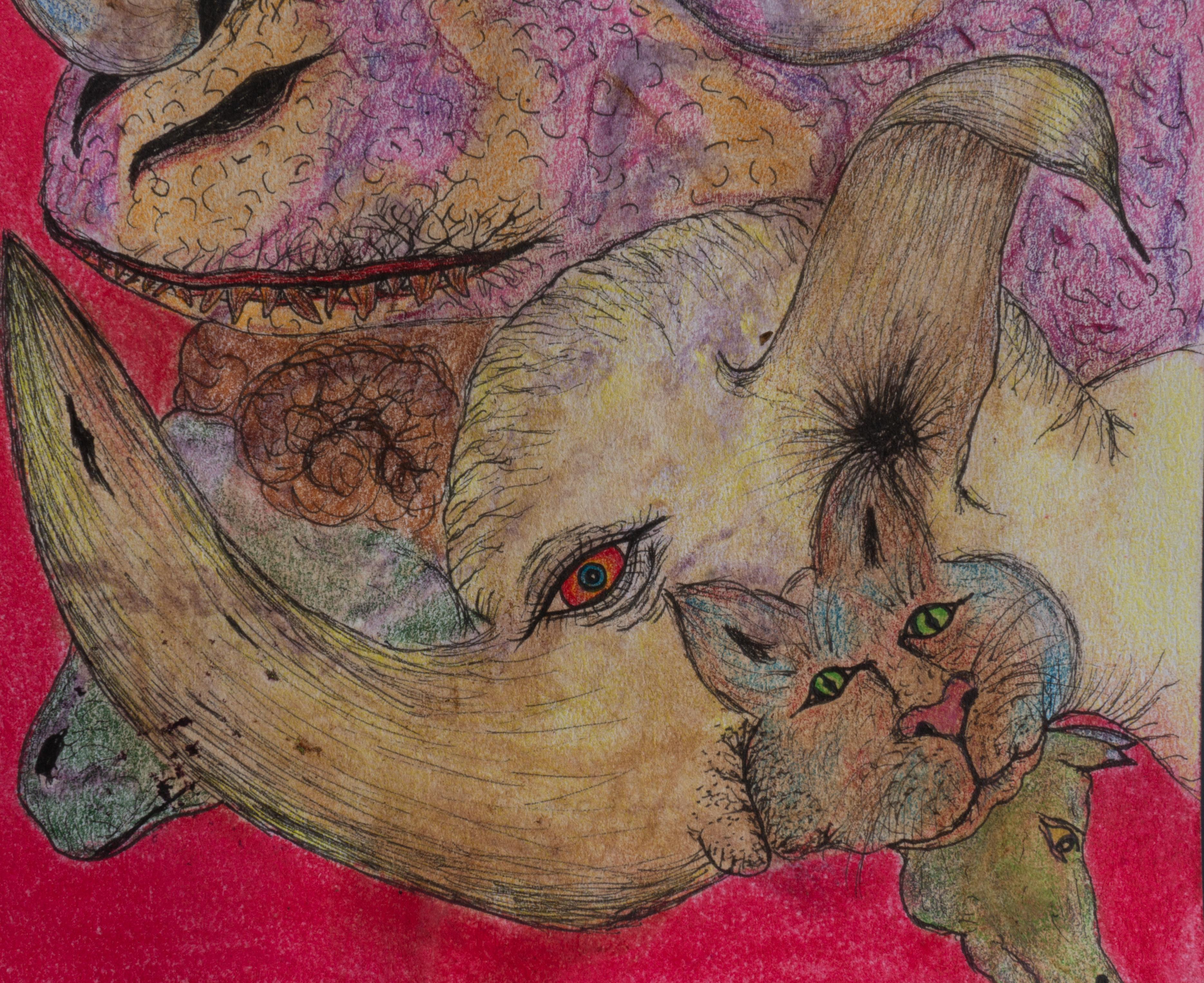 Drawing on paper with colored pencils and ink on a layer of dyes extracted from plants. Created before taking a flight in Bolivia, infused with the magic of the Andes. Shipped unframed in box.
_________________
Luis-Xiua is a Colombian artist who