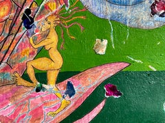 "Old Love, New Love" Mixed Media Drawing on Paper, Acrylic and Ink