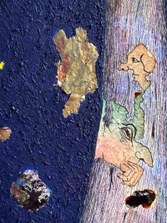 Untitled Mixed Media Drawing, Acrylic and Ink on Paper, 50x72 cm