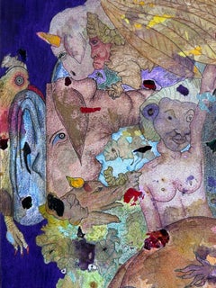 Beyond Words: Original Figurative Abstract Drawing on Paper, Signed