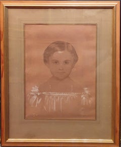 AMAURY-DUVAL portrait child Drawing pencil MOUCHET JACOB-DESMALTER RENIE 19th