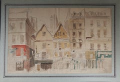 Französische romantische Schule PETIT Paris, Ansicht der Architektur Saint Denis, 19. Jahrhundert