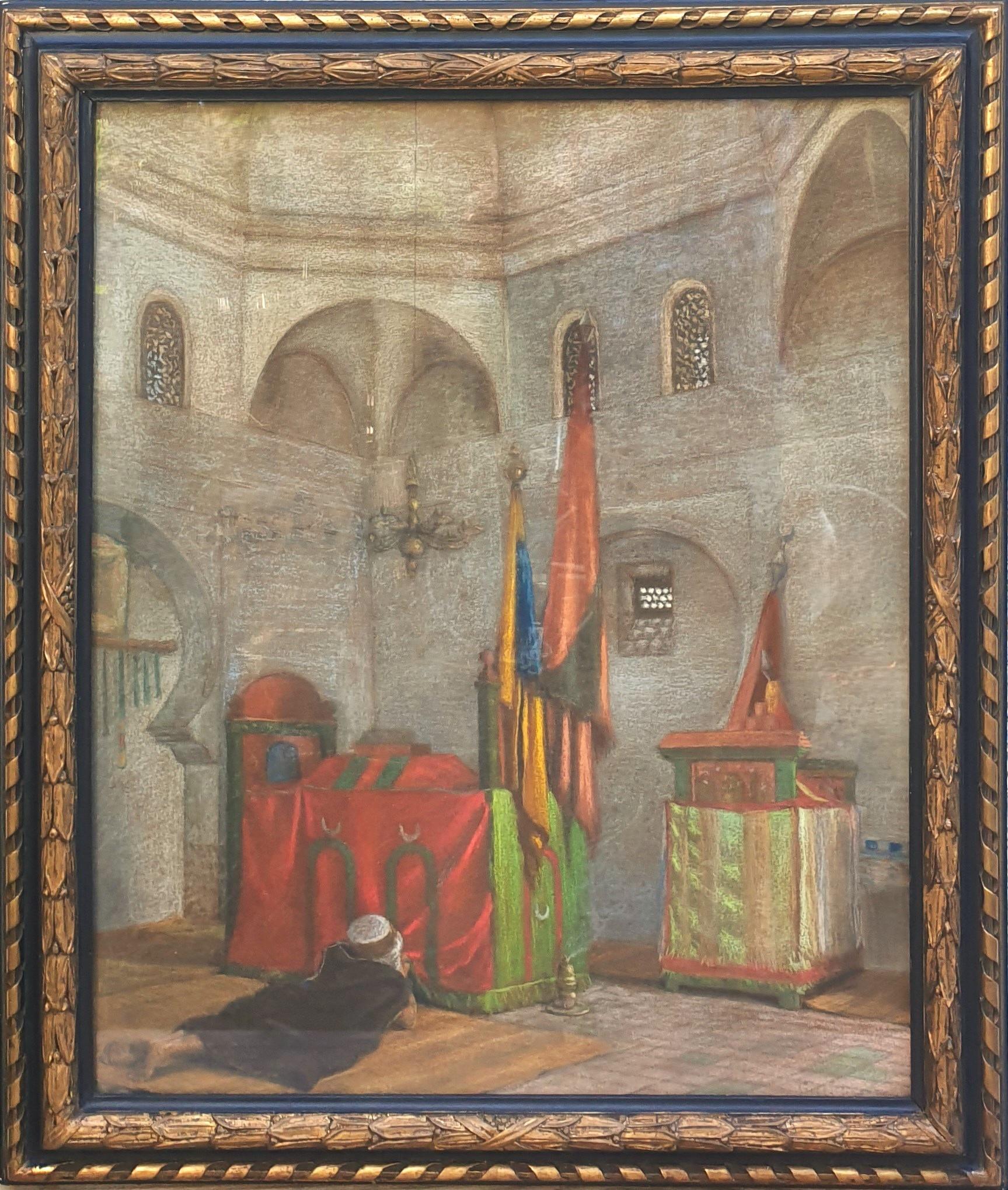 Les tombeaux islamiques orientalistes pastel du sultan Mausoleum, fin du 19e siècle - Art de Unknown