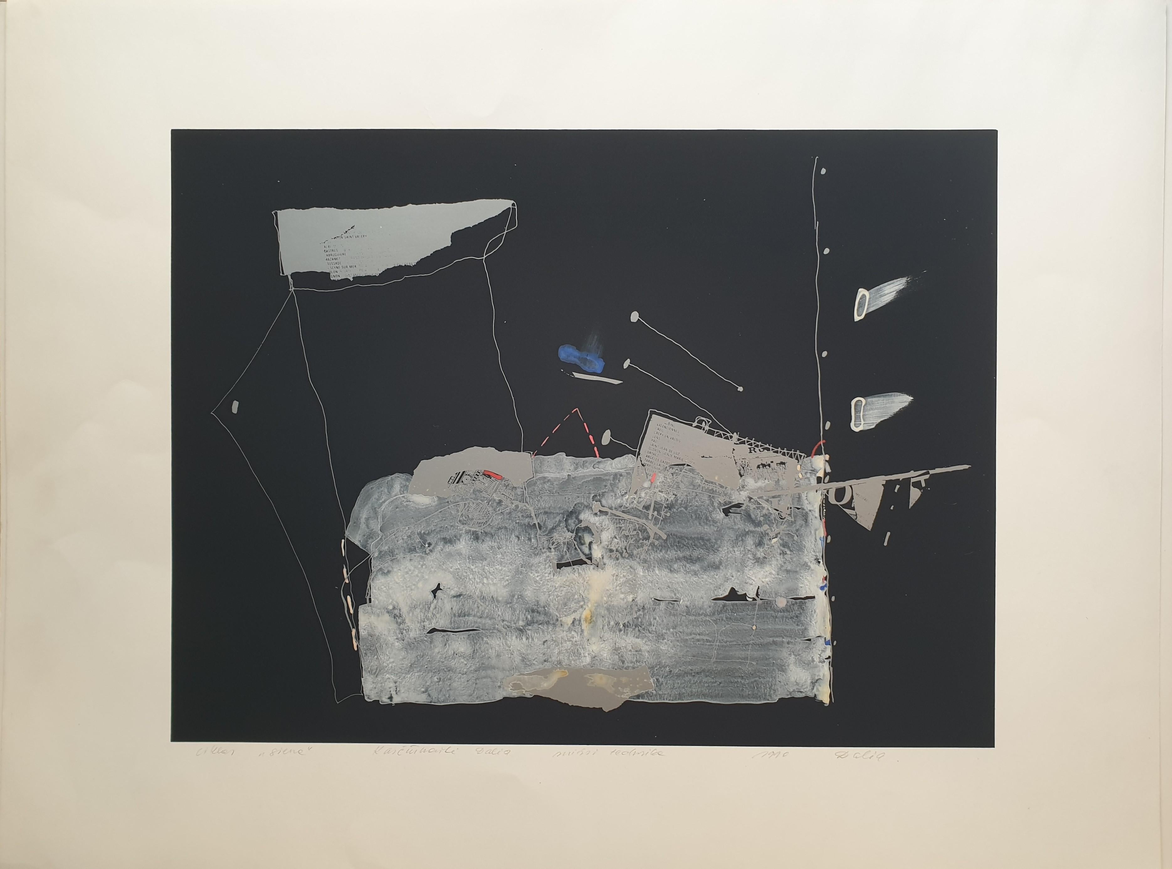Dalia KASCIUNAITE Abstract Drawing – Abstrakte Zeichnungen, Mischtechnik Lituanianisch Vilnius 1990 20. Jahrhundert