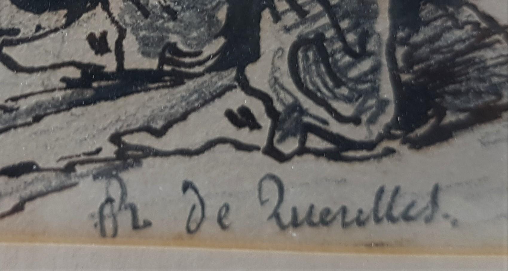 Richard de QUERELLES Neuviller (Bas-Rhin), 1808 - Paris, 1846
Drawing Pen and ink 17.5 x 19 cm (28 x 37.5 cm with the frame) Signed 