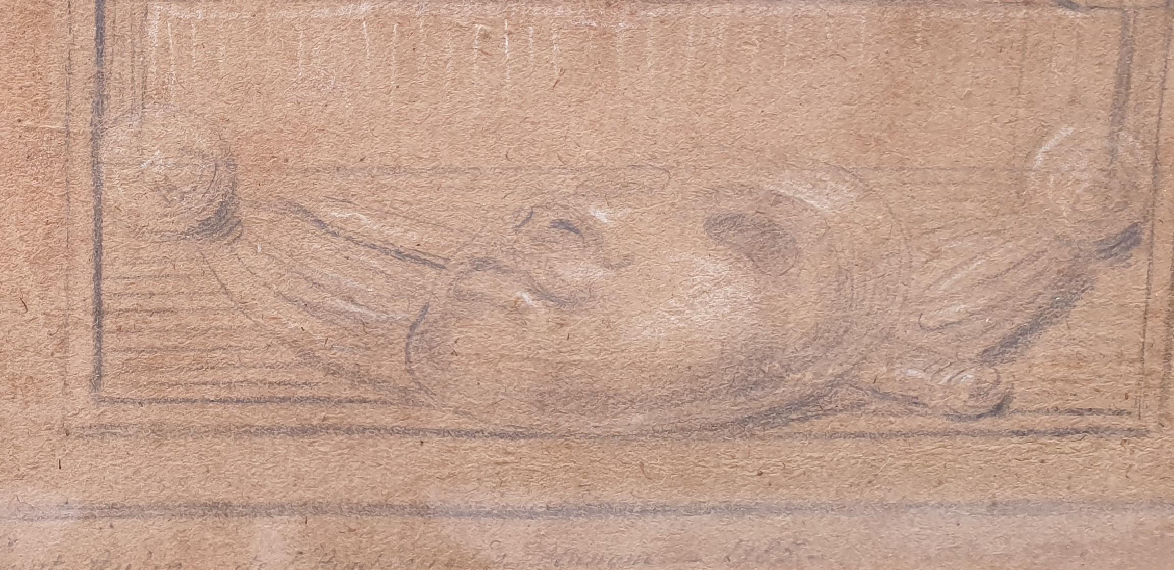 French school Drawing 18th Portrait Ténor SAINT AUBIN three chalks Paris Opéra  For Sale 2