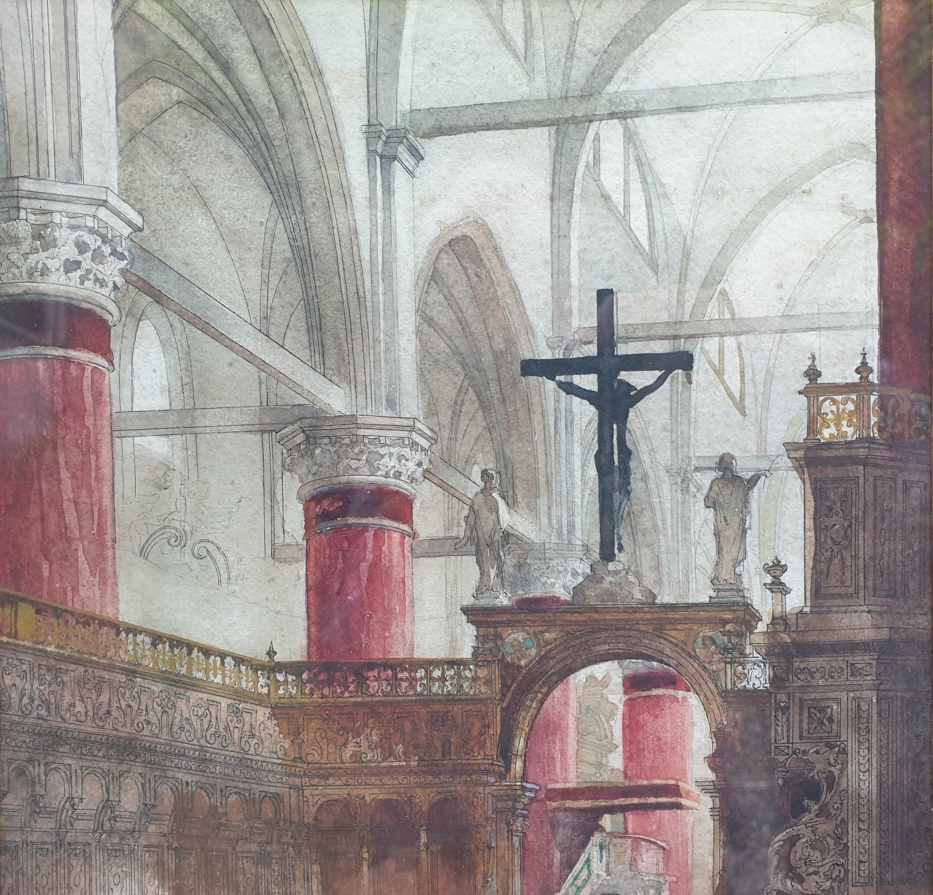 Nicolas Félix ESCALIER
París, 1843 - París, 1920
Aquarelle
Cachet de l'atelier en bas à gauche
26 x 36 cm (38,5 x 51,5 cm con el marco)
Cuadro XIXe en pitchpin

Nicolas Félix Escalier estudió pintura con Louis Jules André y Élie Delaunay. Fue
