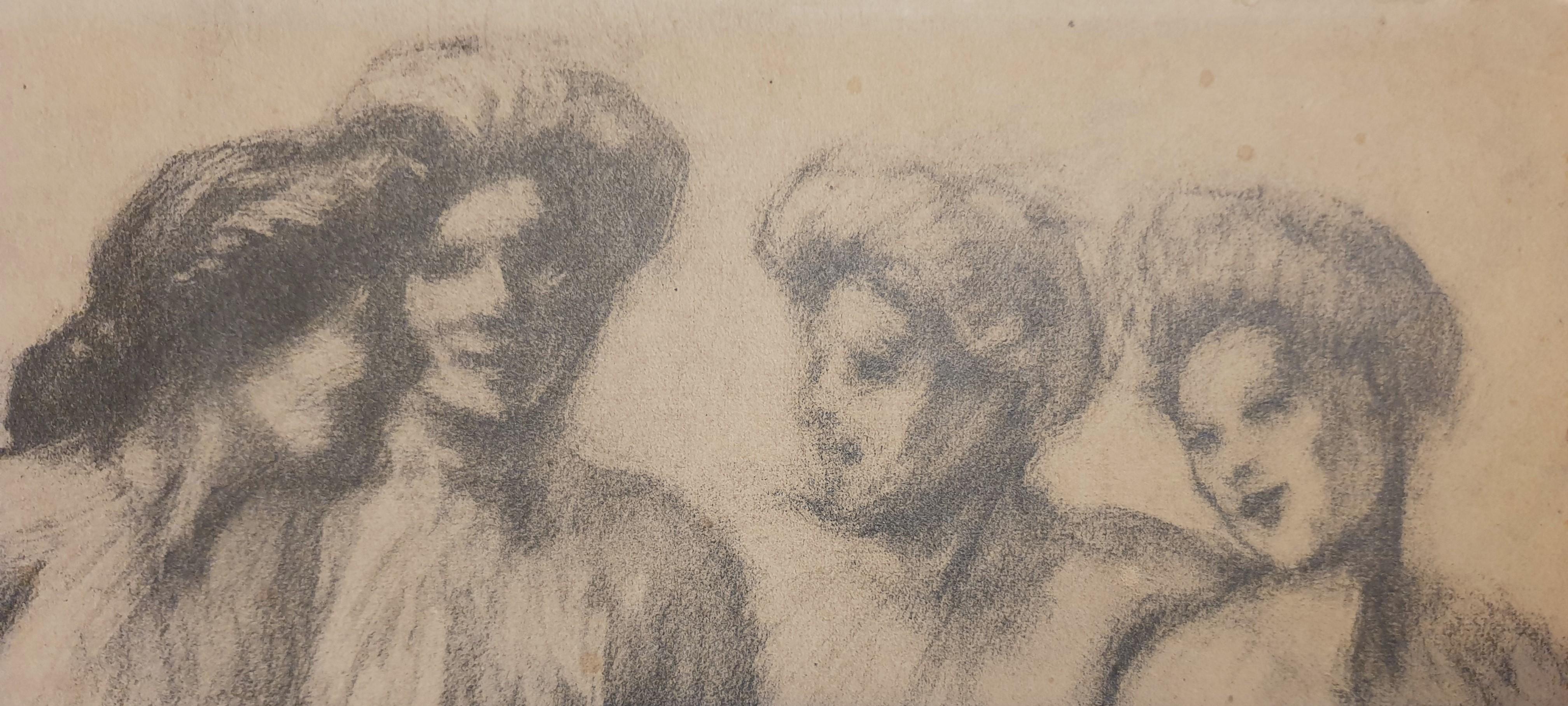 Théophile Alexandre STEINLEN
Lausana, 1859 París, 1923
Carbón vegetal
25 x 30 cm
Firmado abajo a la derecha
Inscripción en el reverso 