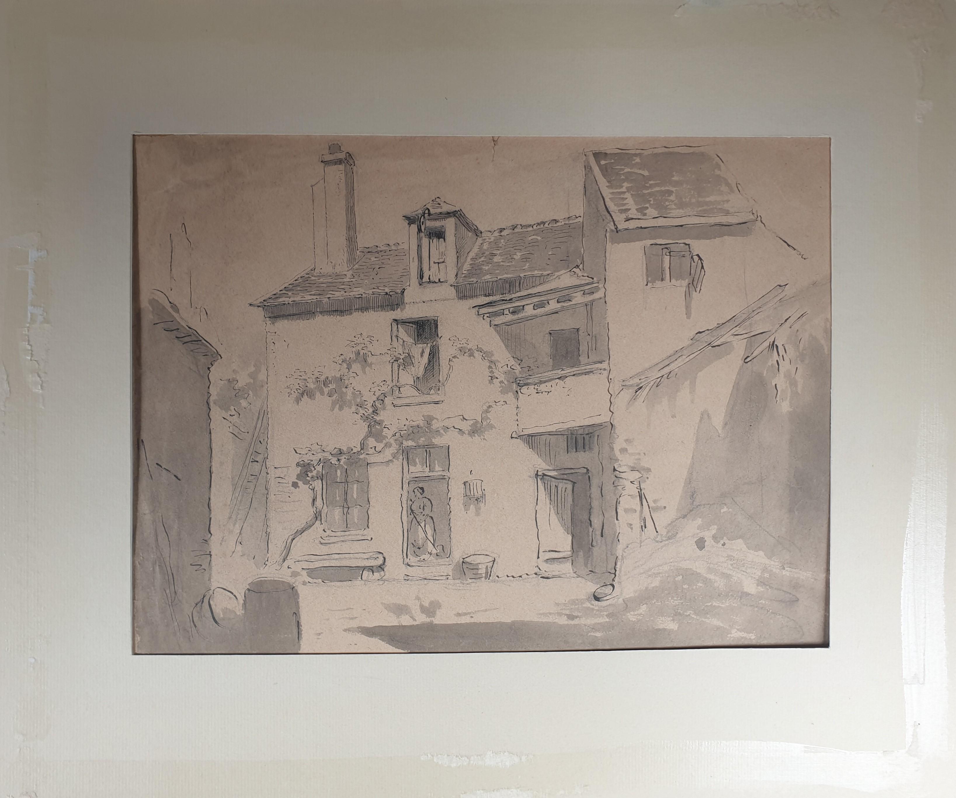 Encre de toilette de l'école française 19e Champigny Val de Marne France maison - Art de Unknown