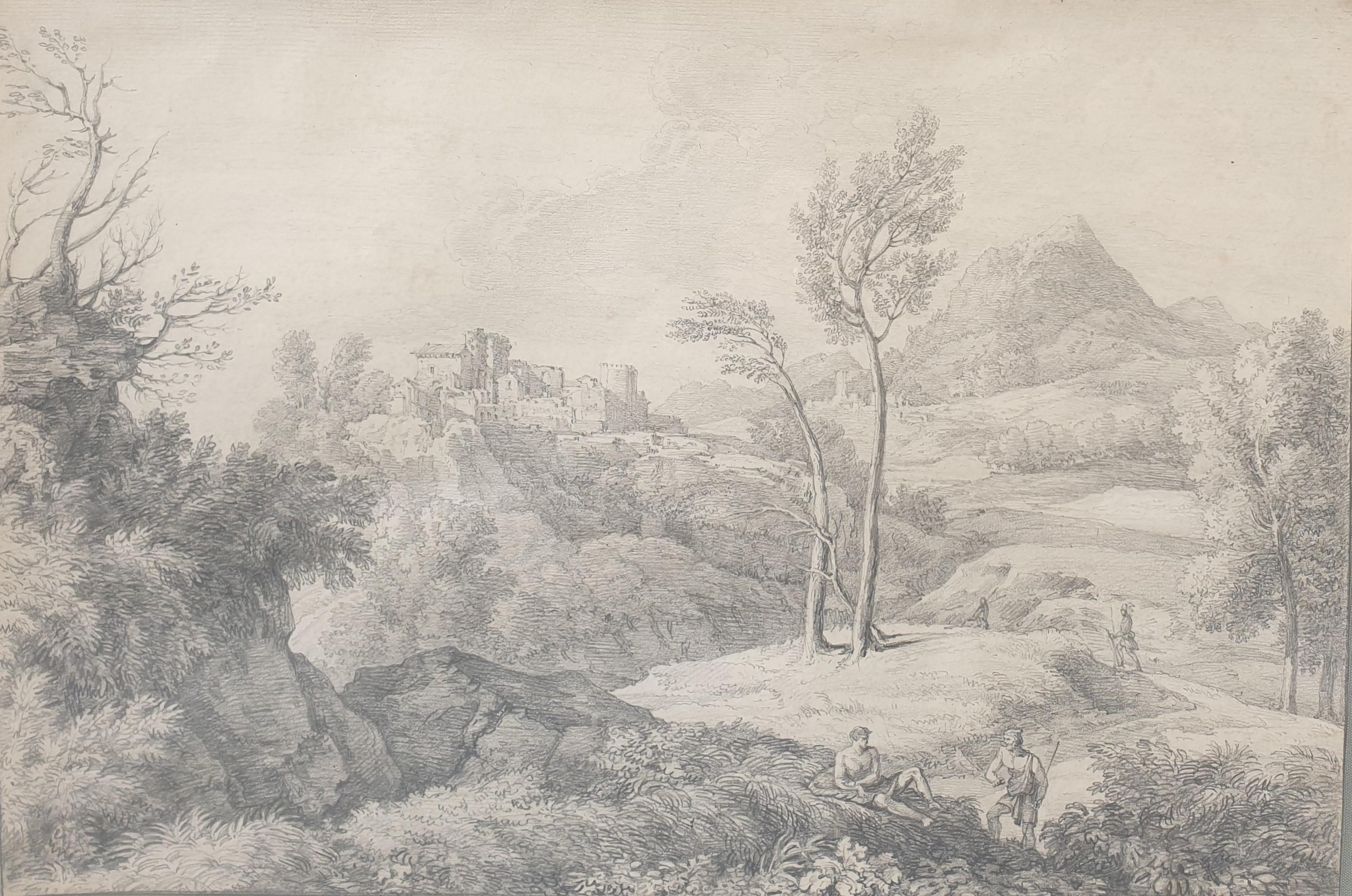 Escuela neoclásica francesa círculo XIX VALENCIENNES paisaje histórico castillo - Art Escuela francesa de Pierre-Henri de VALENCIENNES