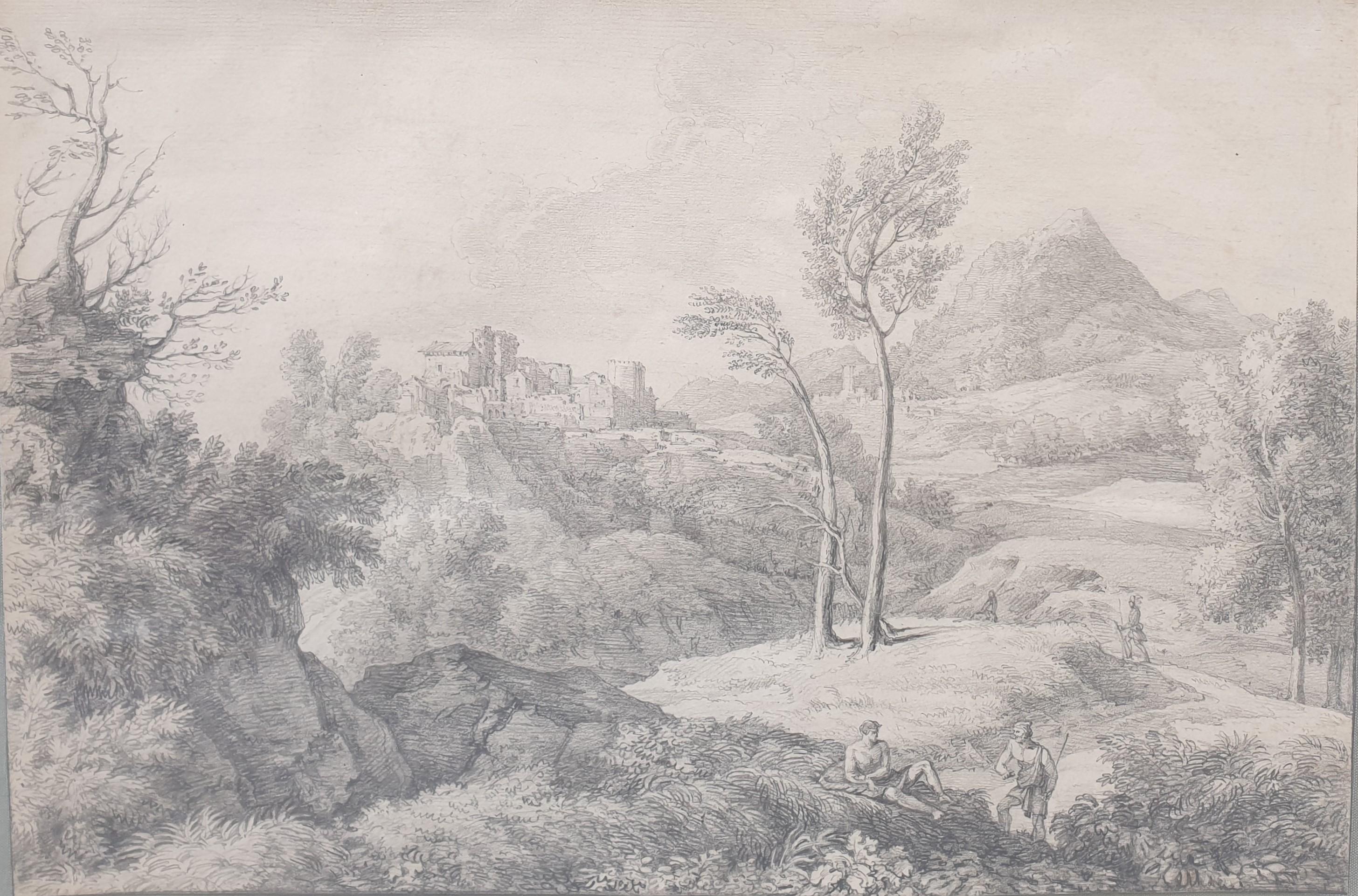 Escuela neoclásica francesa círculo XIX VALENCIENNES paisaje histórico castillo - Art de Pierre-Henri de VALENCIENNES
