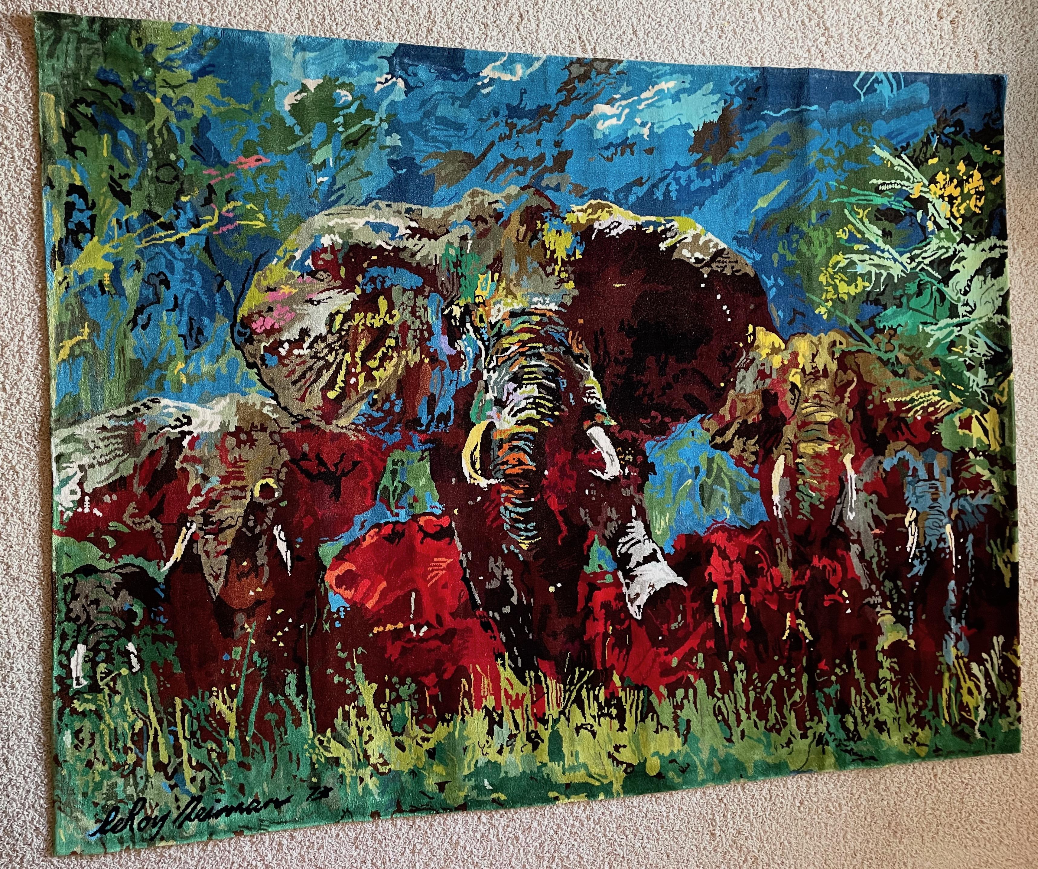 Elephant Stampede Tapestry For Sale 2