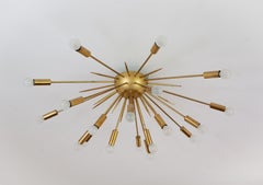 Stilnovo - 19-light brass Sputnik chandelier - 1950s