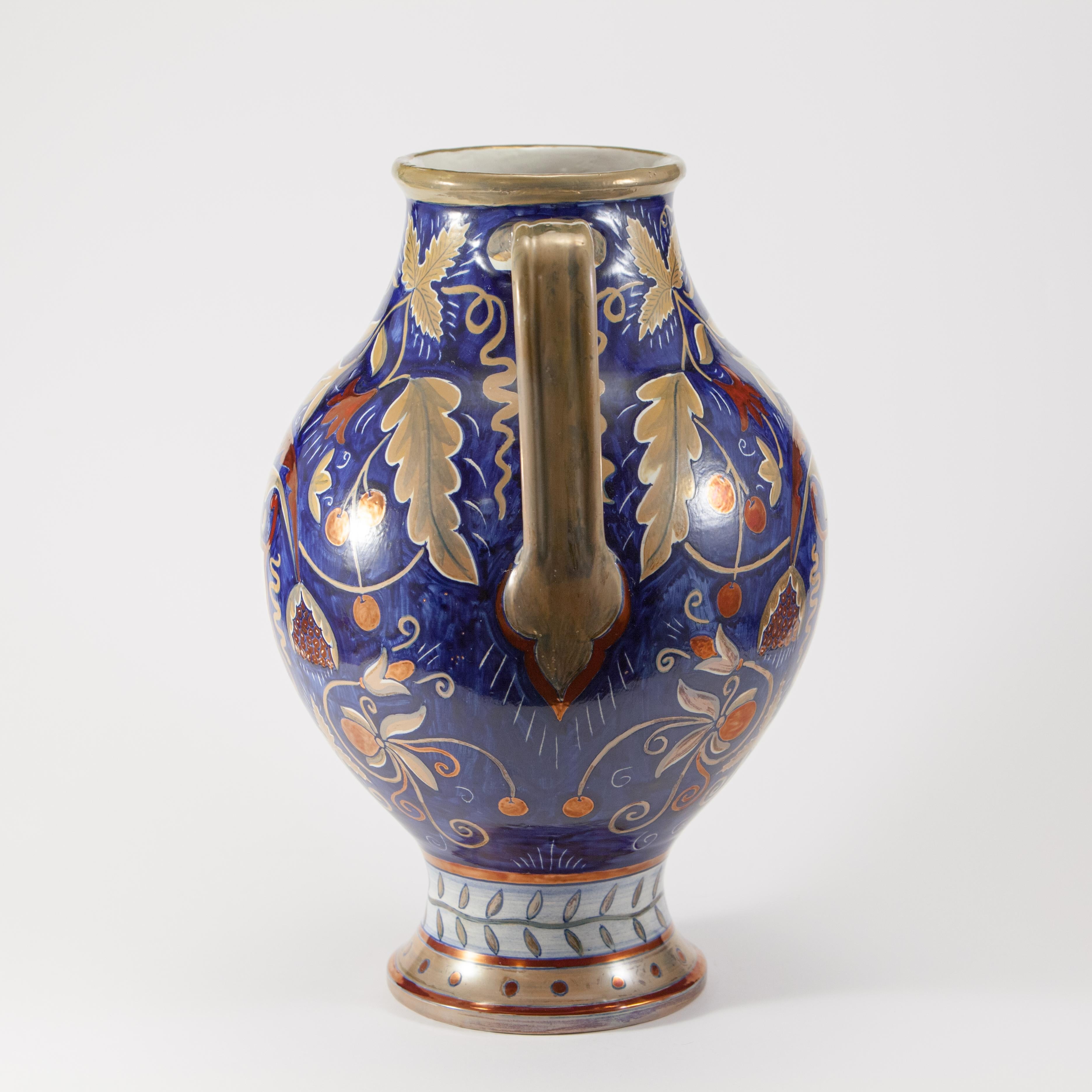 Verseur en majolique lustrée, céramique artistique 'Bottega Ceramica', 1920/30 en vente 5