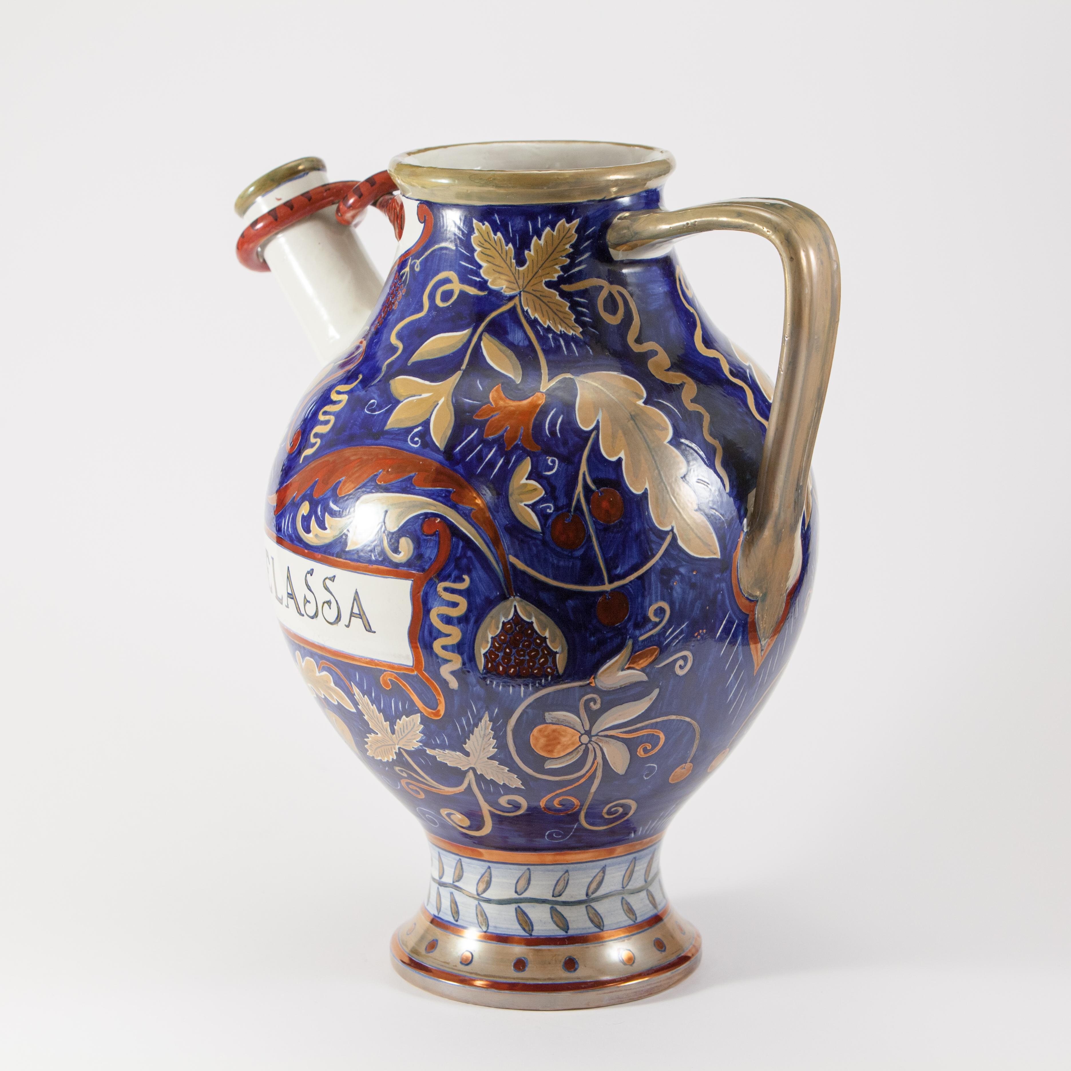 Verseur en majolique lustrée, céramique artistique 'Bottega Ceramica', 1920/30 en vente 4