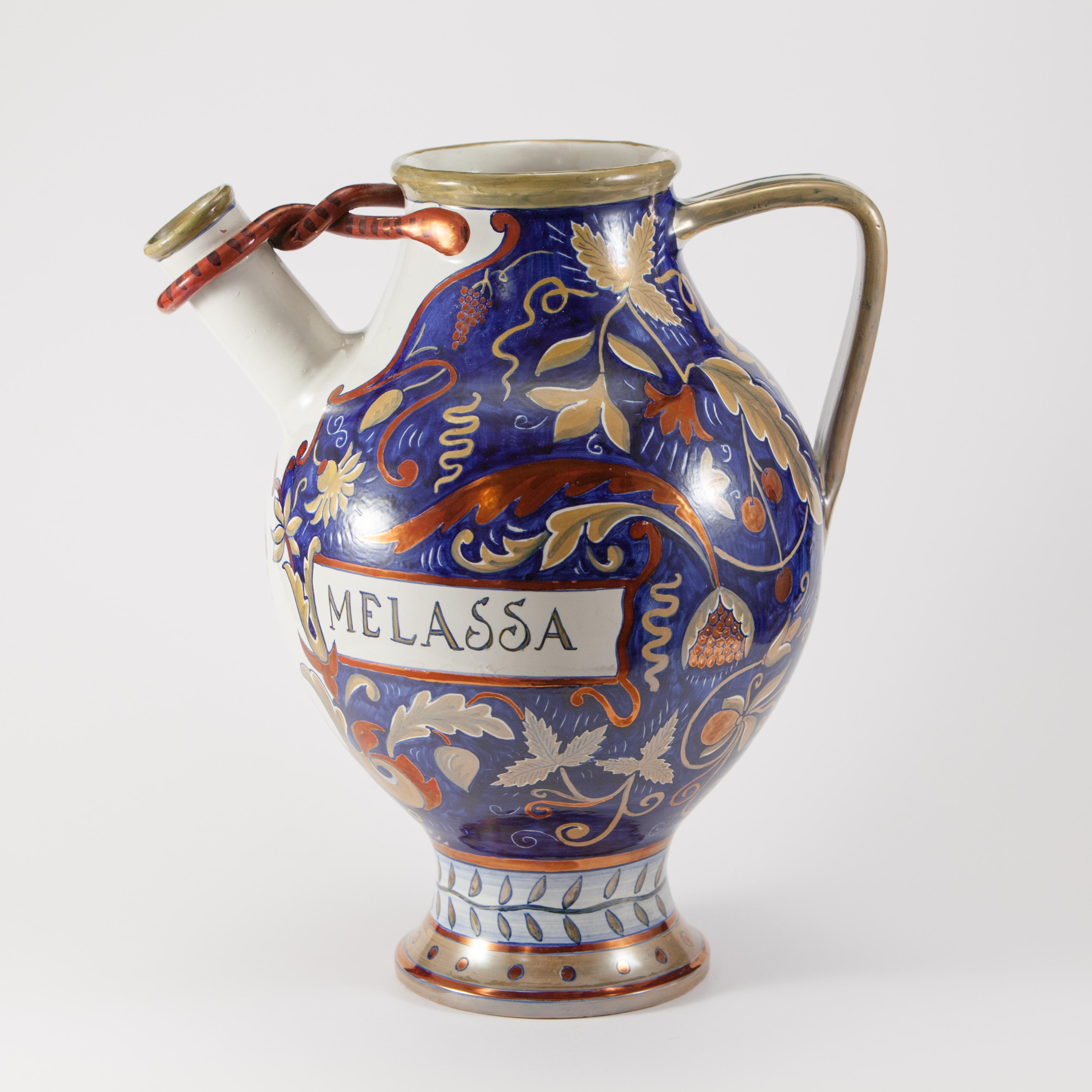 Verseur en majolique lustrée, céramique artistique 'Bottega Ceramica', 1920/30 en vente 3