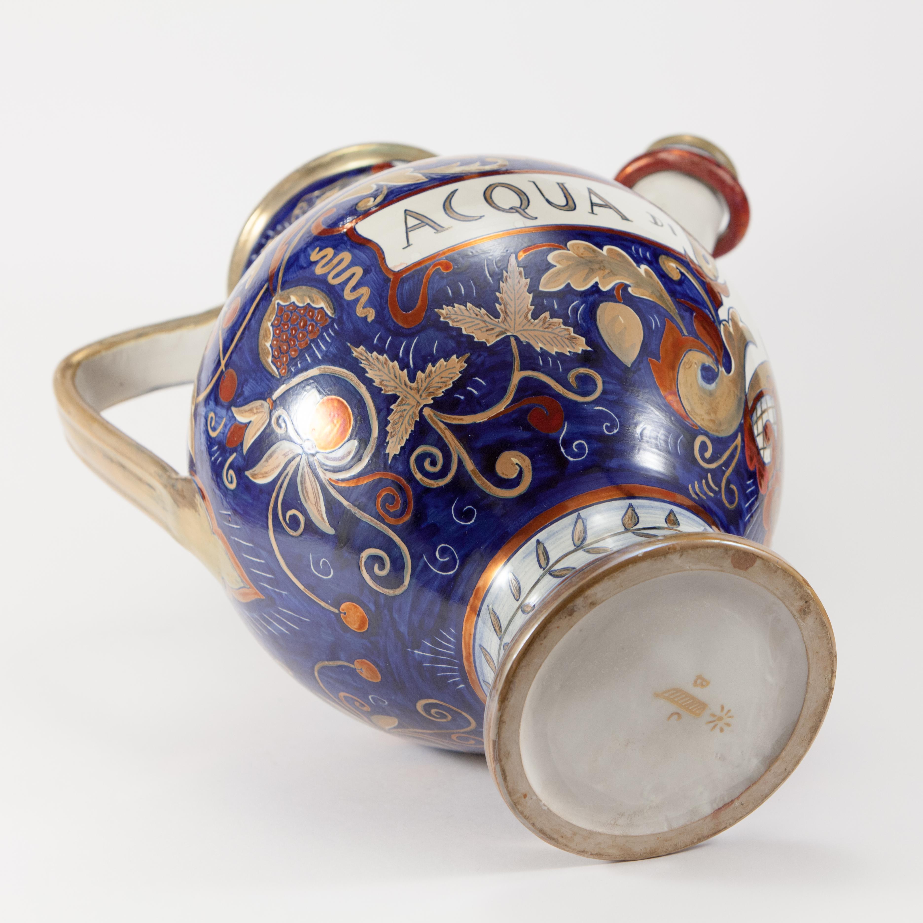 Verseur en majolique lustrée, céramique artistique 'Bottega Ceramica', 1920/30 en vente 7