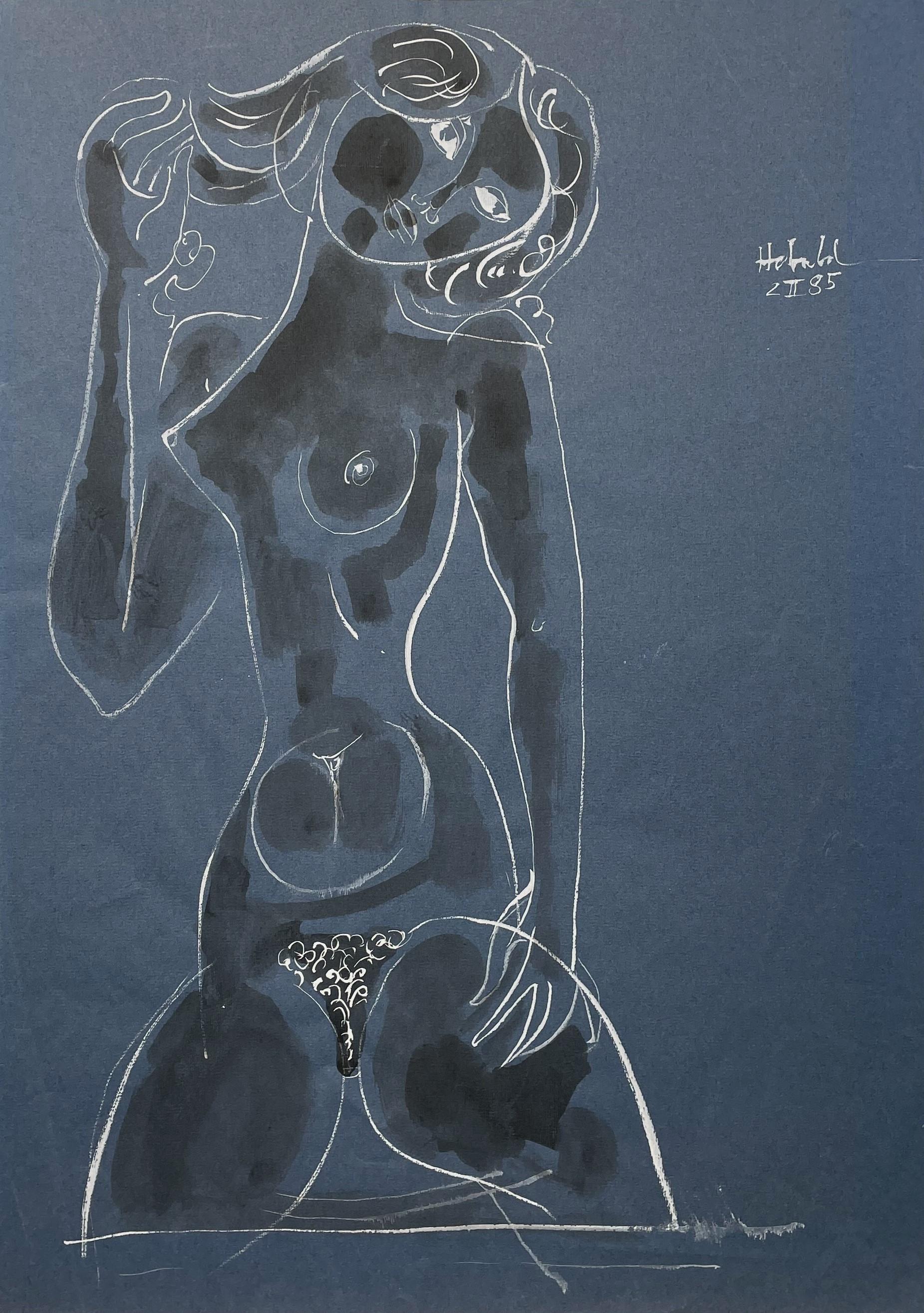 Milton Hebald Figurative Art - Nude Girl