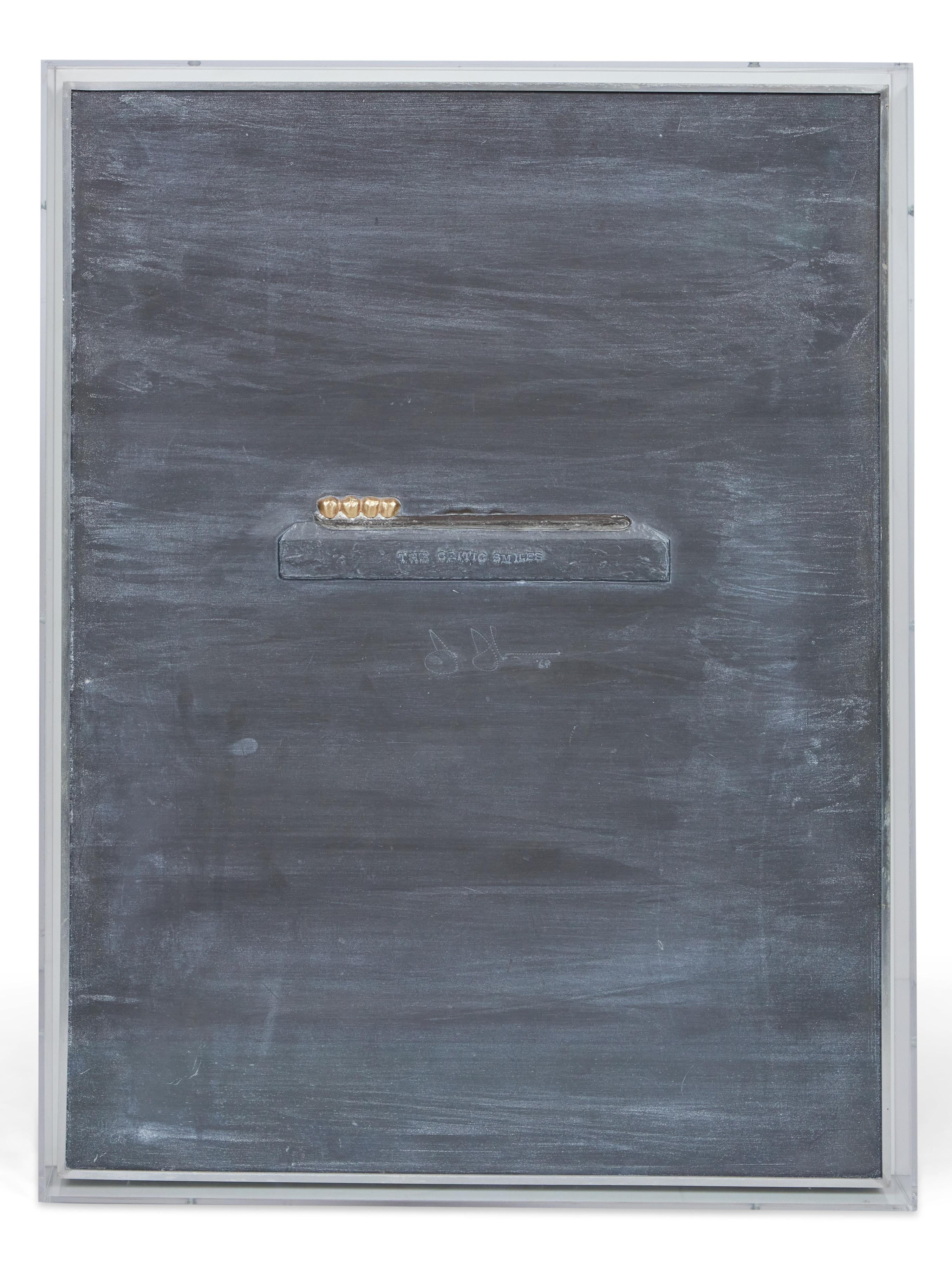 "The Critic Smiles" Lead Relief - Art by Jasper Johns