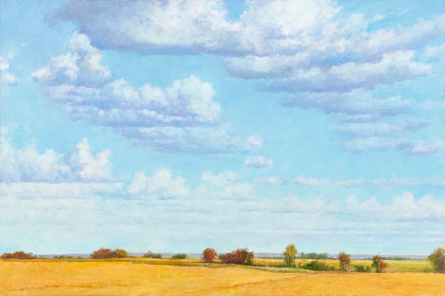 Jack Barnett Landscape Painting – Herbst, Johnson County