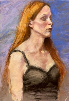 Side Profile of Woman with Long Red Hair