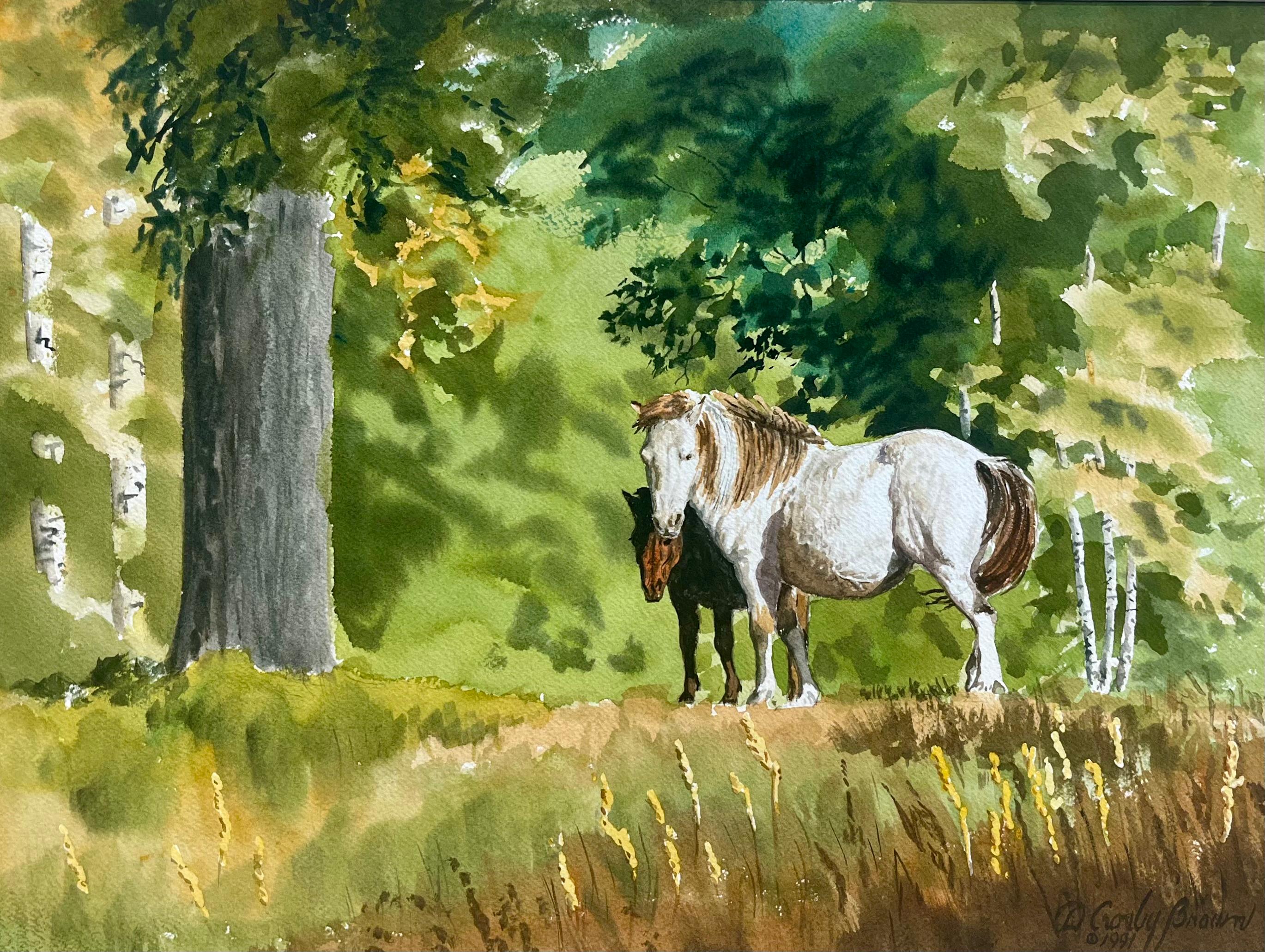 Caballos pastando