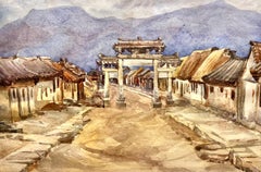 Antique WHW Native Chinese City From S Gate