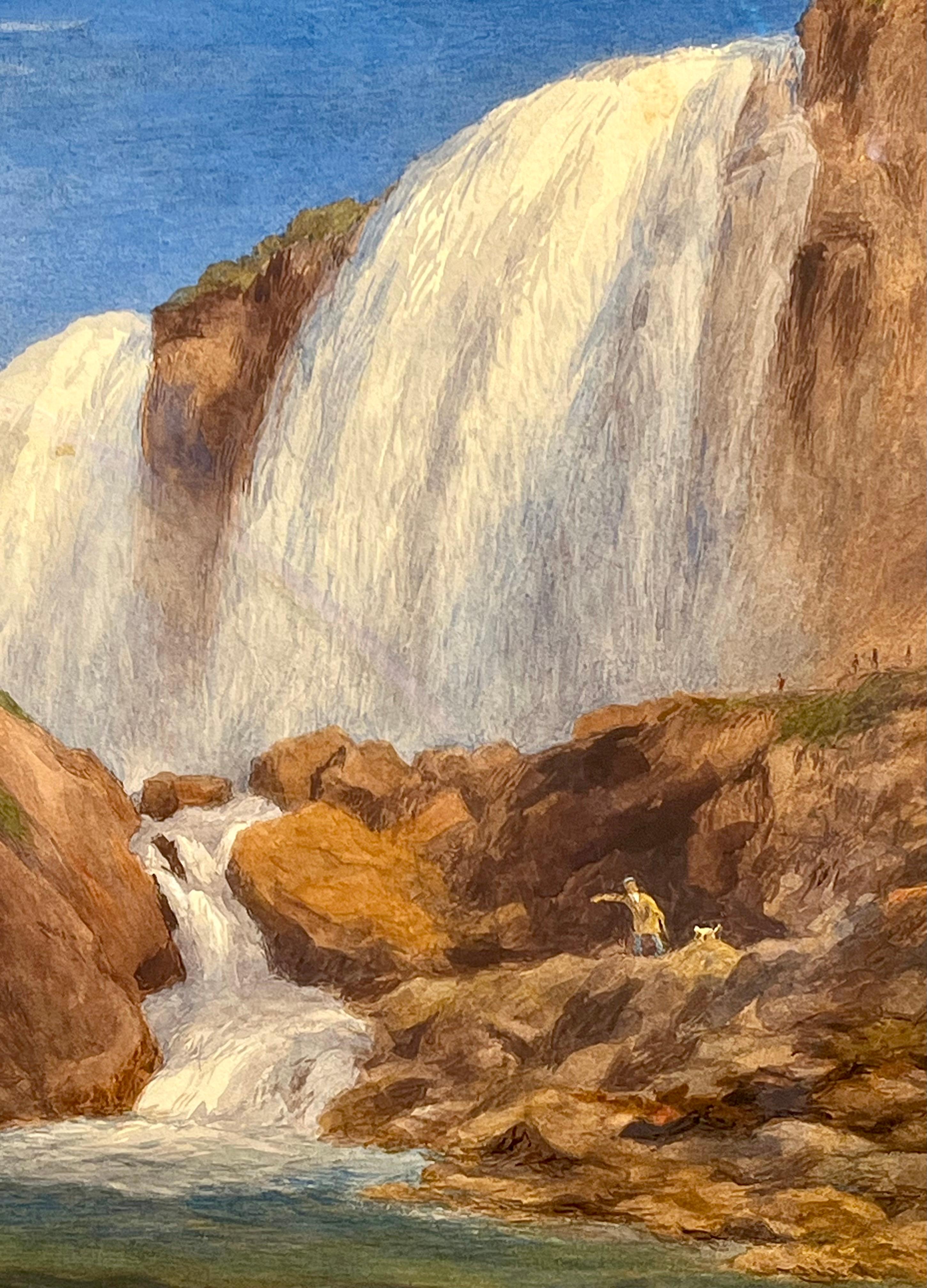 Rainbow Over the Niagara Falls, NY - Hudson River School Art by John Henry Hill