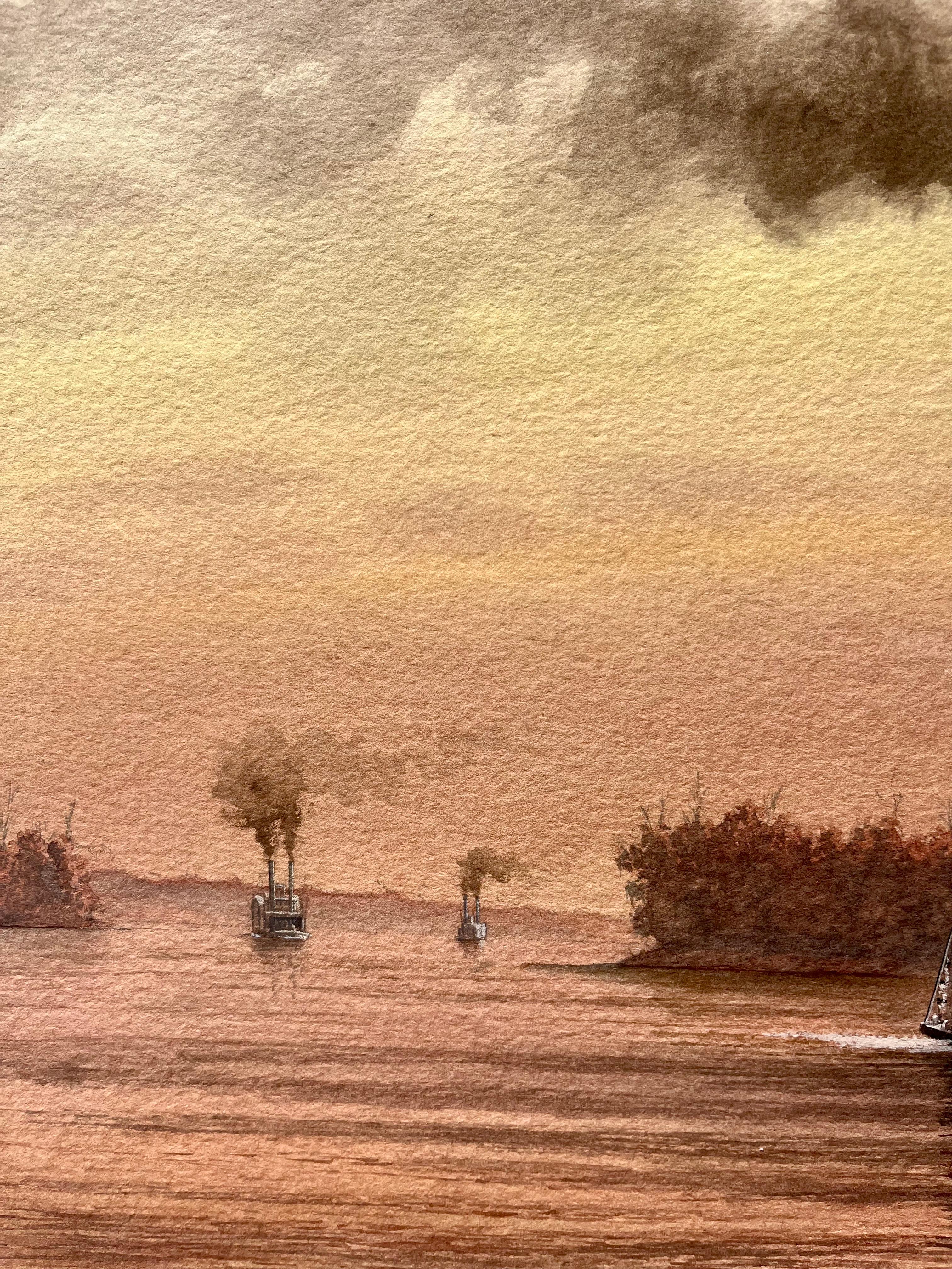 Civil War Boat Scene 