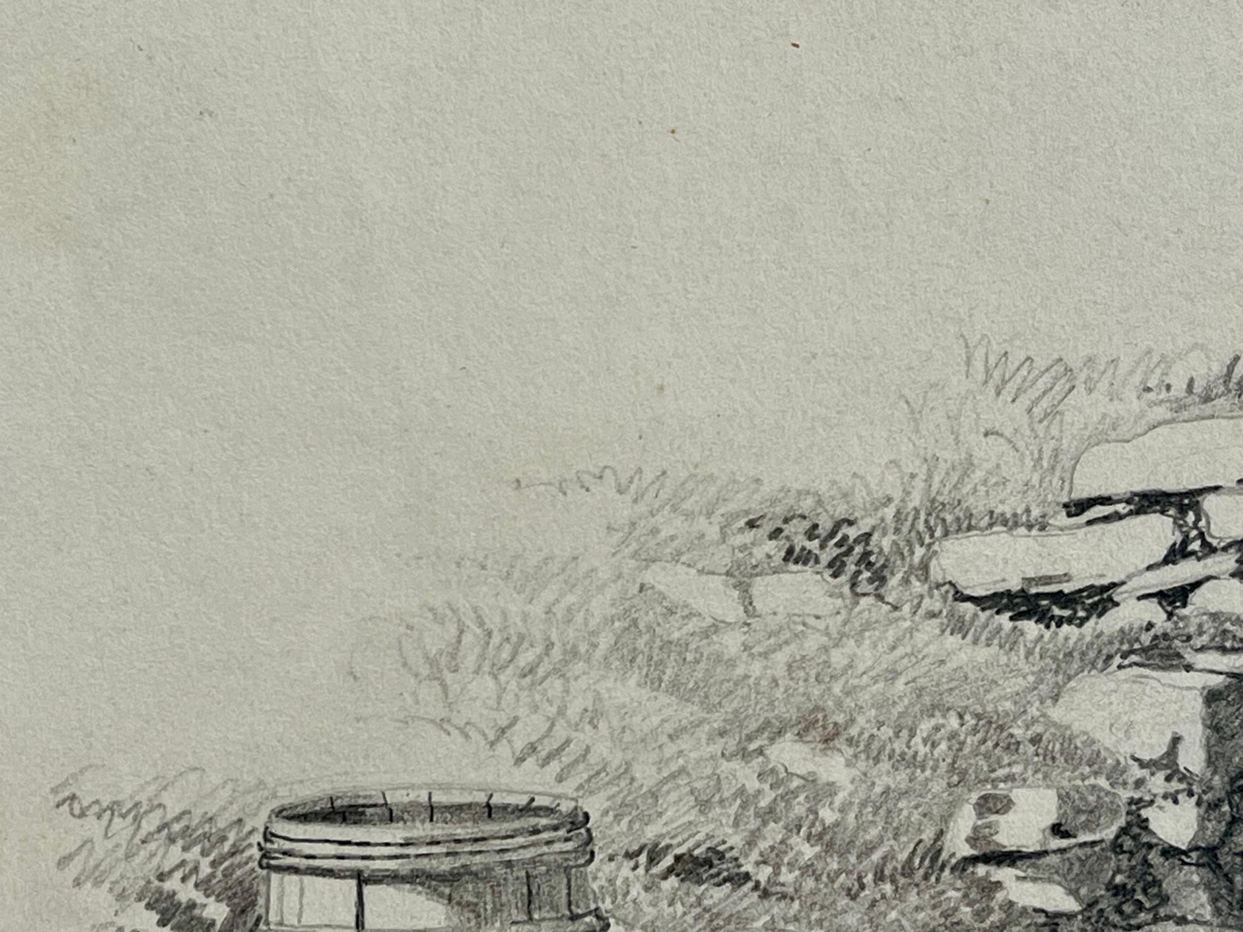 Sketch of the Well - Hudson River School Art by Frank Anderson